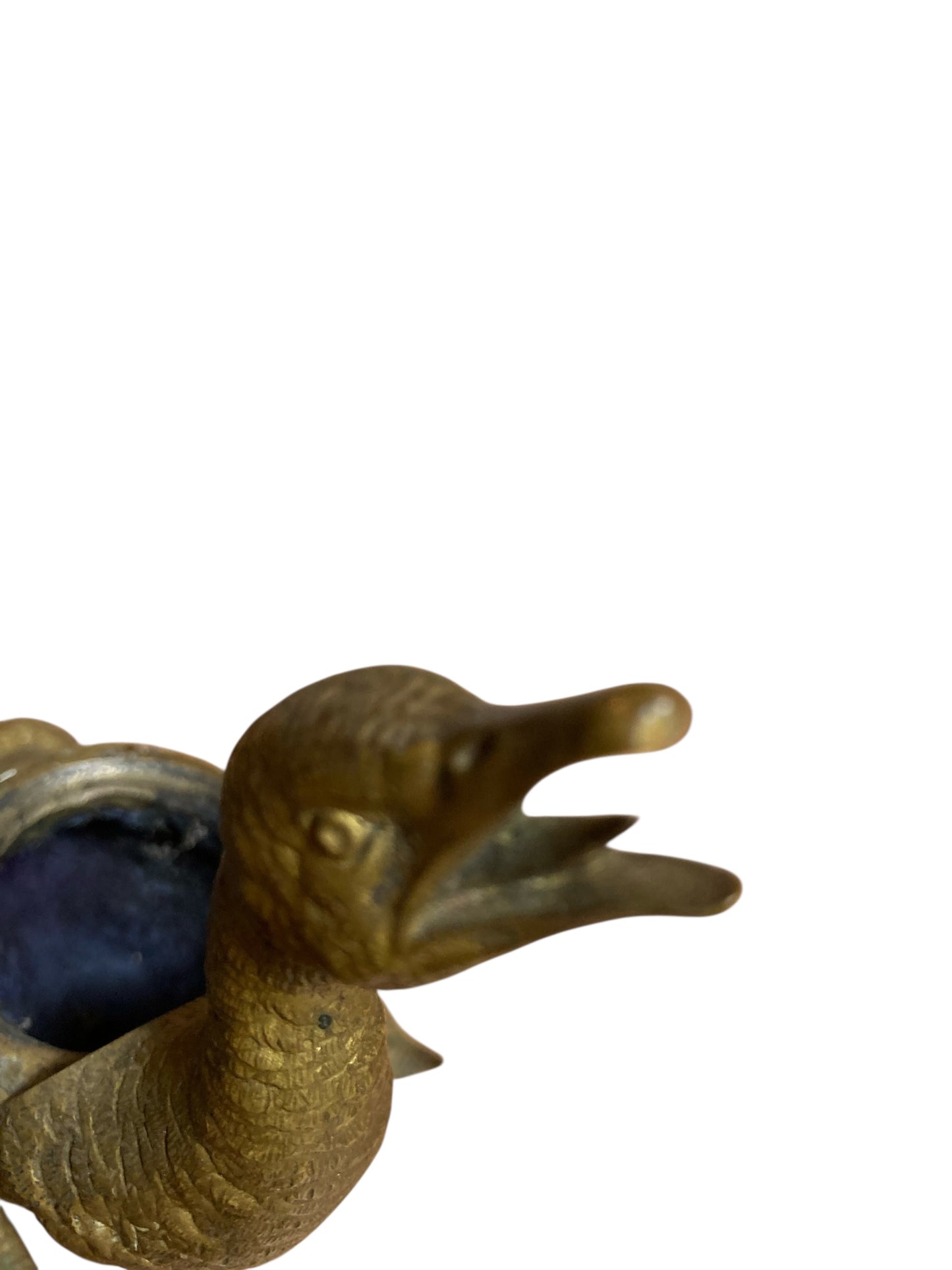 Antique French Bronze Goose Ink Well