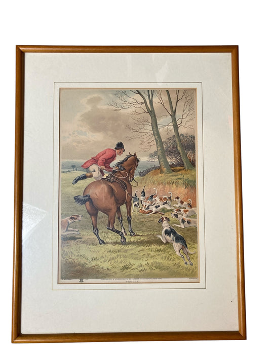 Hand-coloured English Hunting Print Named The Hunter by Henry Alken
