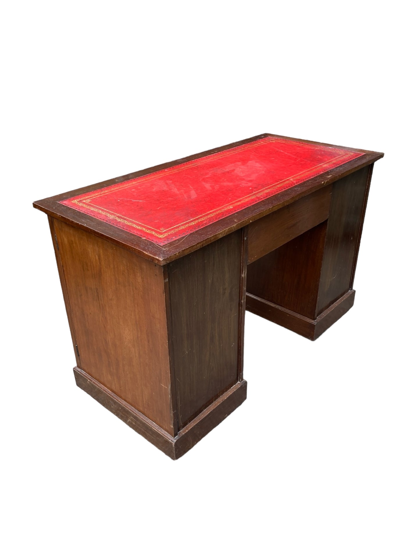 Late 19th Century Mahogany and Burr Walnut Captains Desk