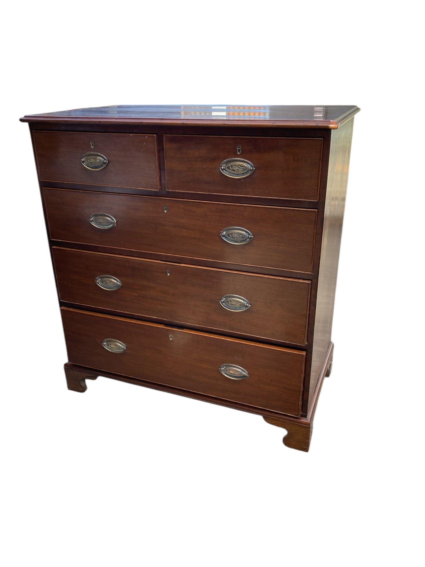 Georgian Mahogany Two over three Five drawer Chest