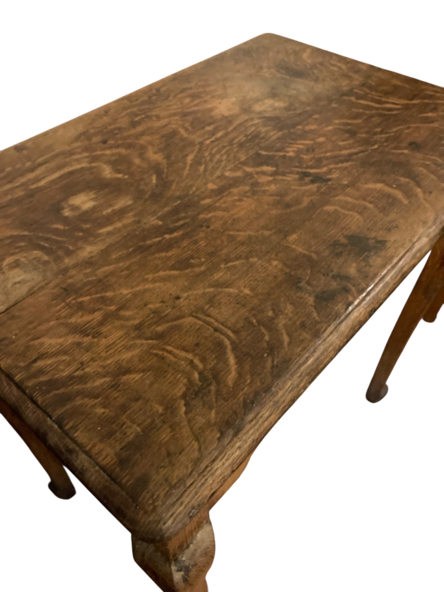 Antique Elm Wood Side or Occassional table early 1900's