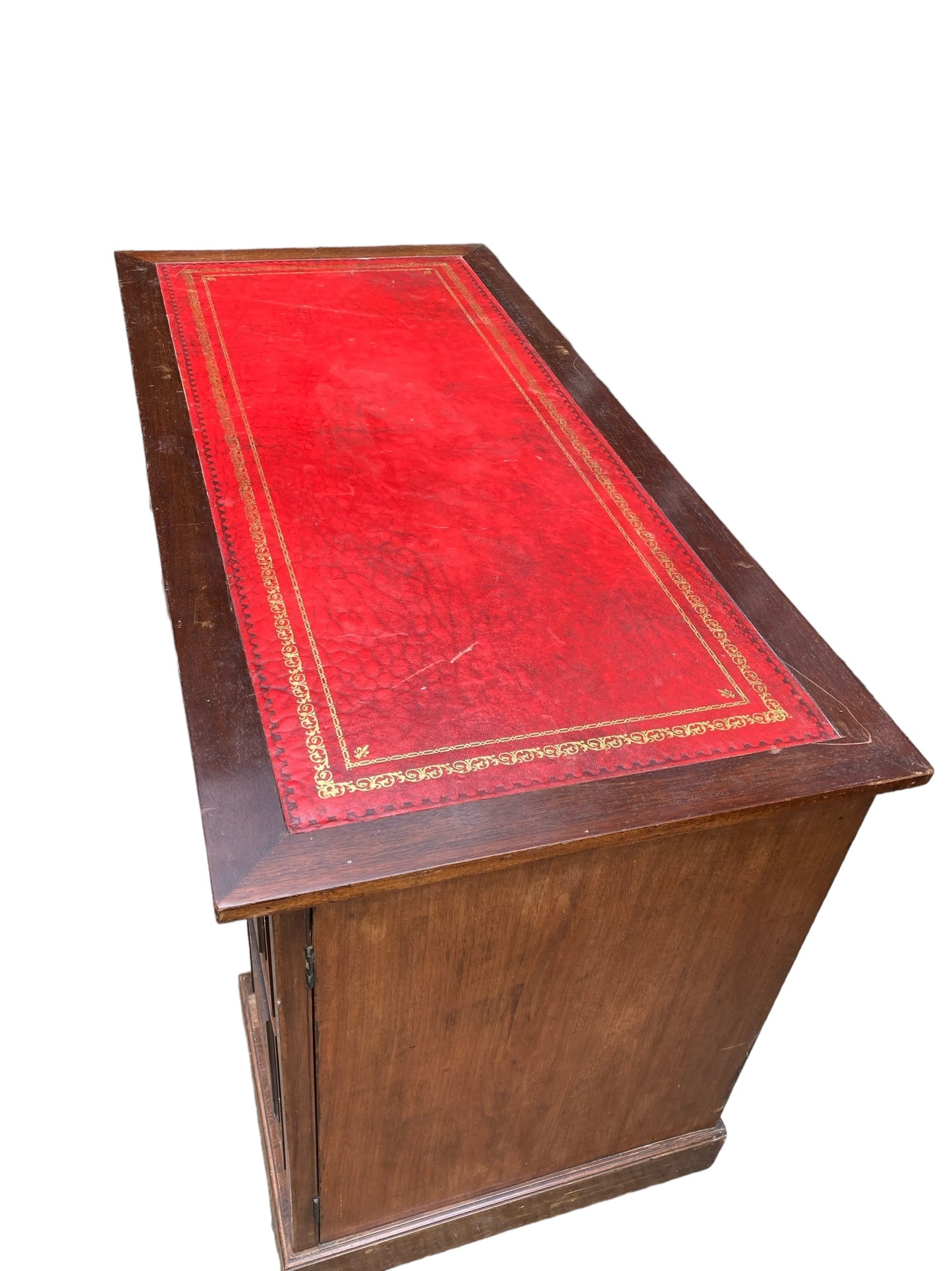 Late 19th Century Mahogany and Burr Walnut Captains Desk