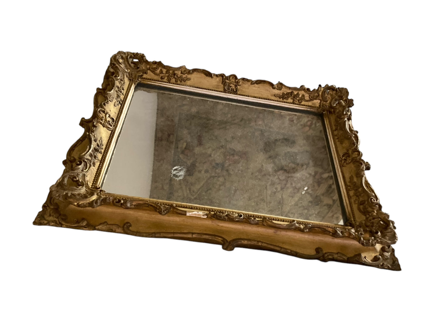 Rococo style gilt gesso rectangular wall mirror