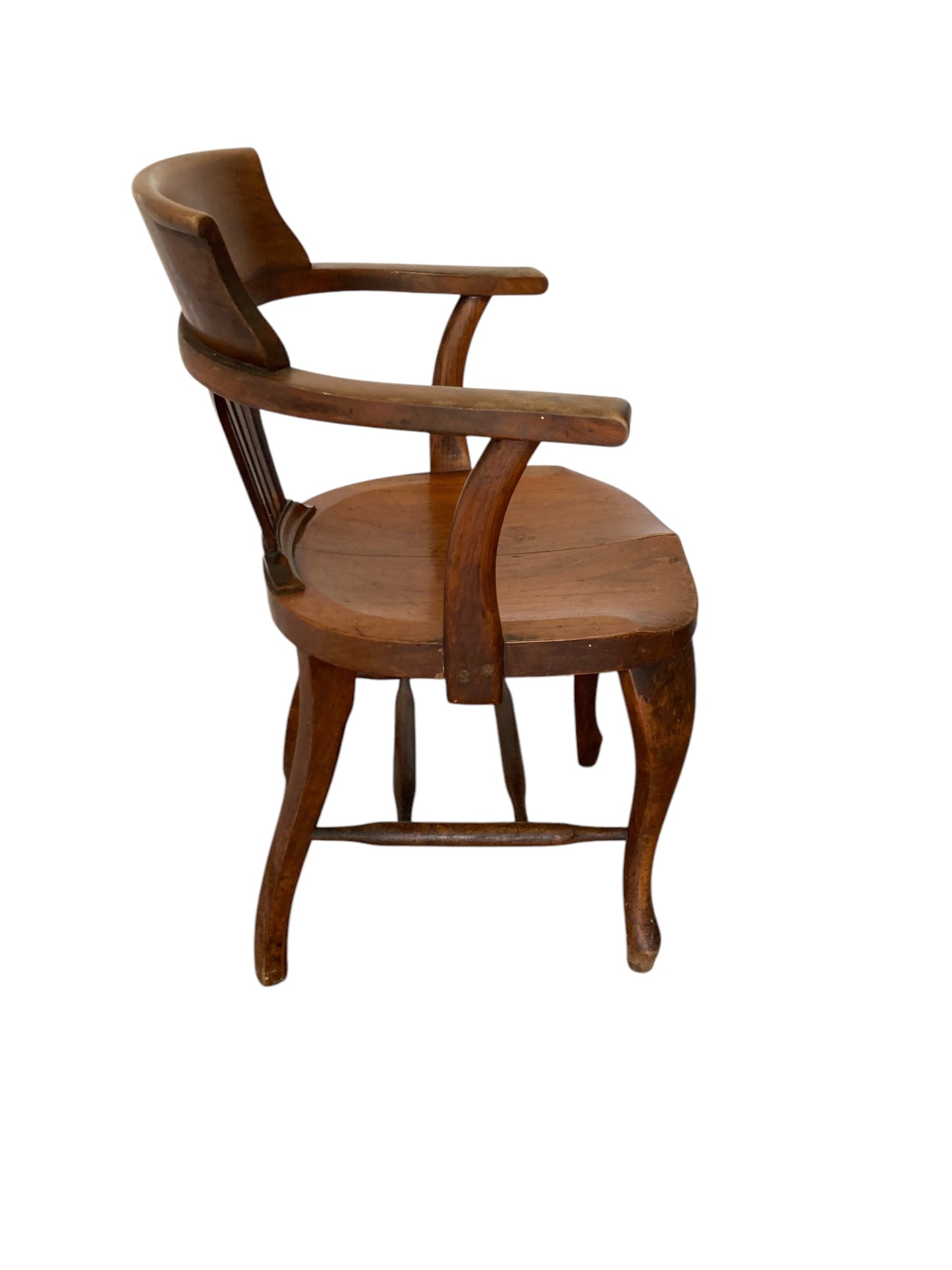 Antique Victorian Oak Desk Office or Side Chair 1890's Original Condition