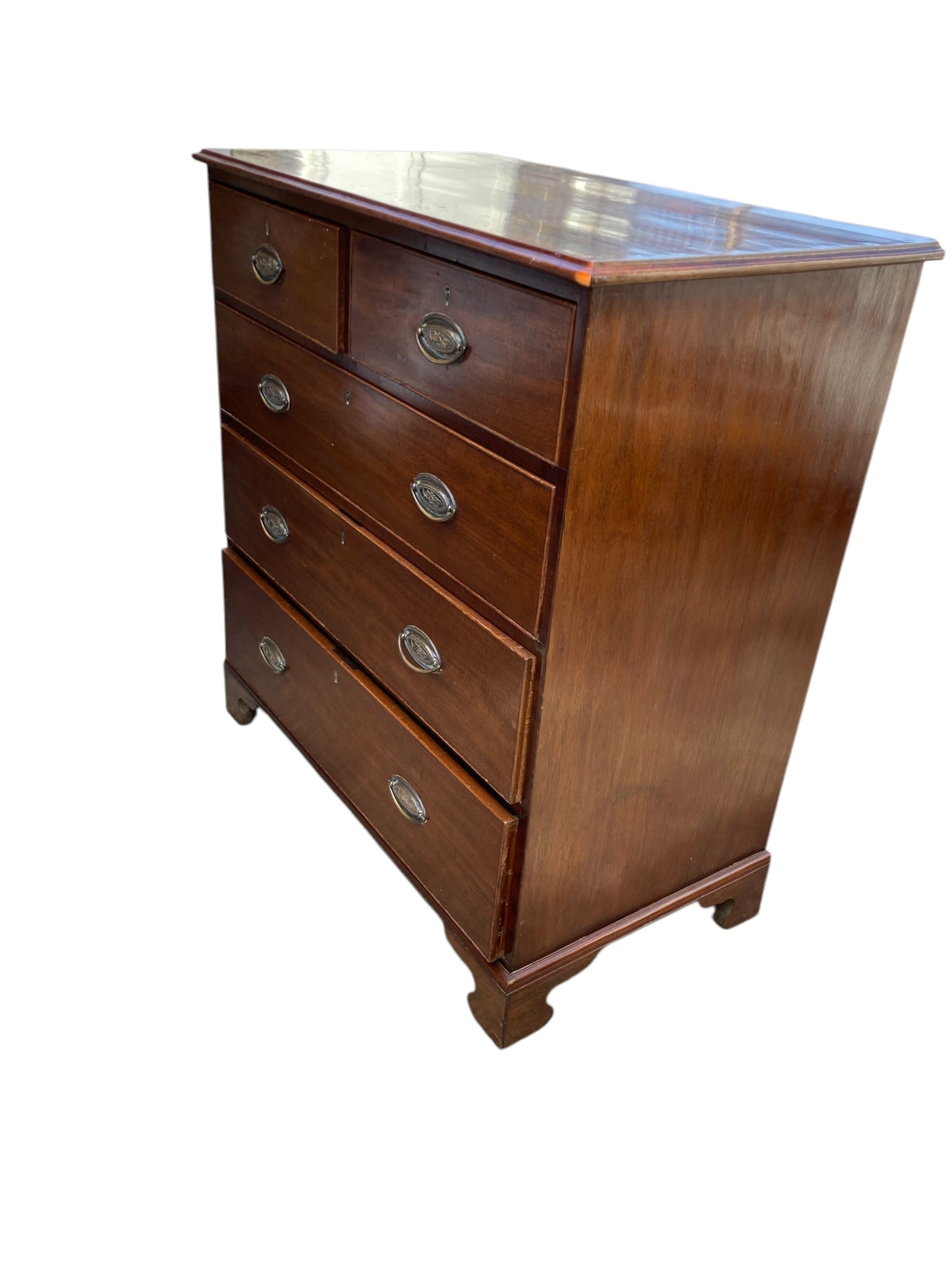 Georgian Mahogany Two over three Five drawer Chest