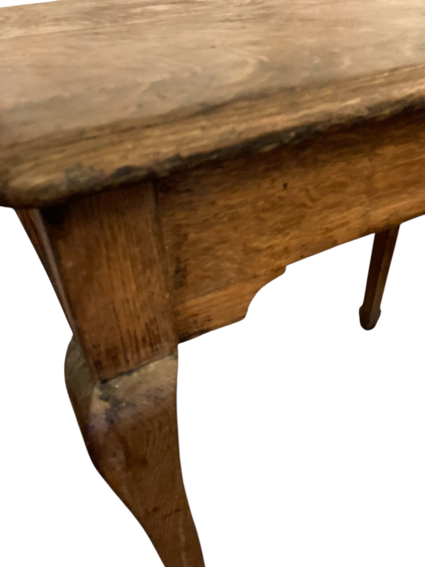 Antique Elm Wood Side or Occassional table early 1900's