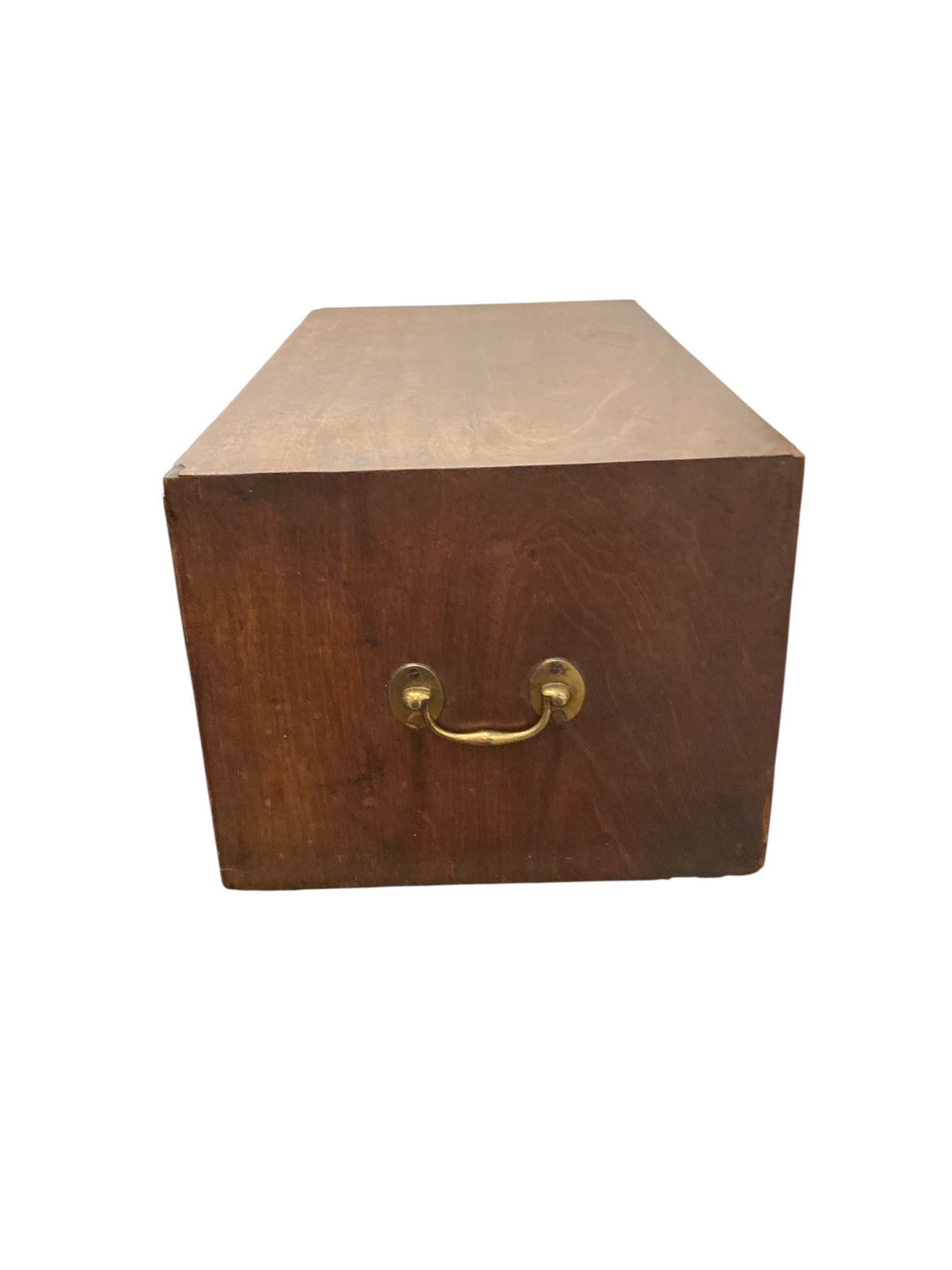 Small Mahogany Campaign style chest of two drawers CIRCA Late 1800's