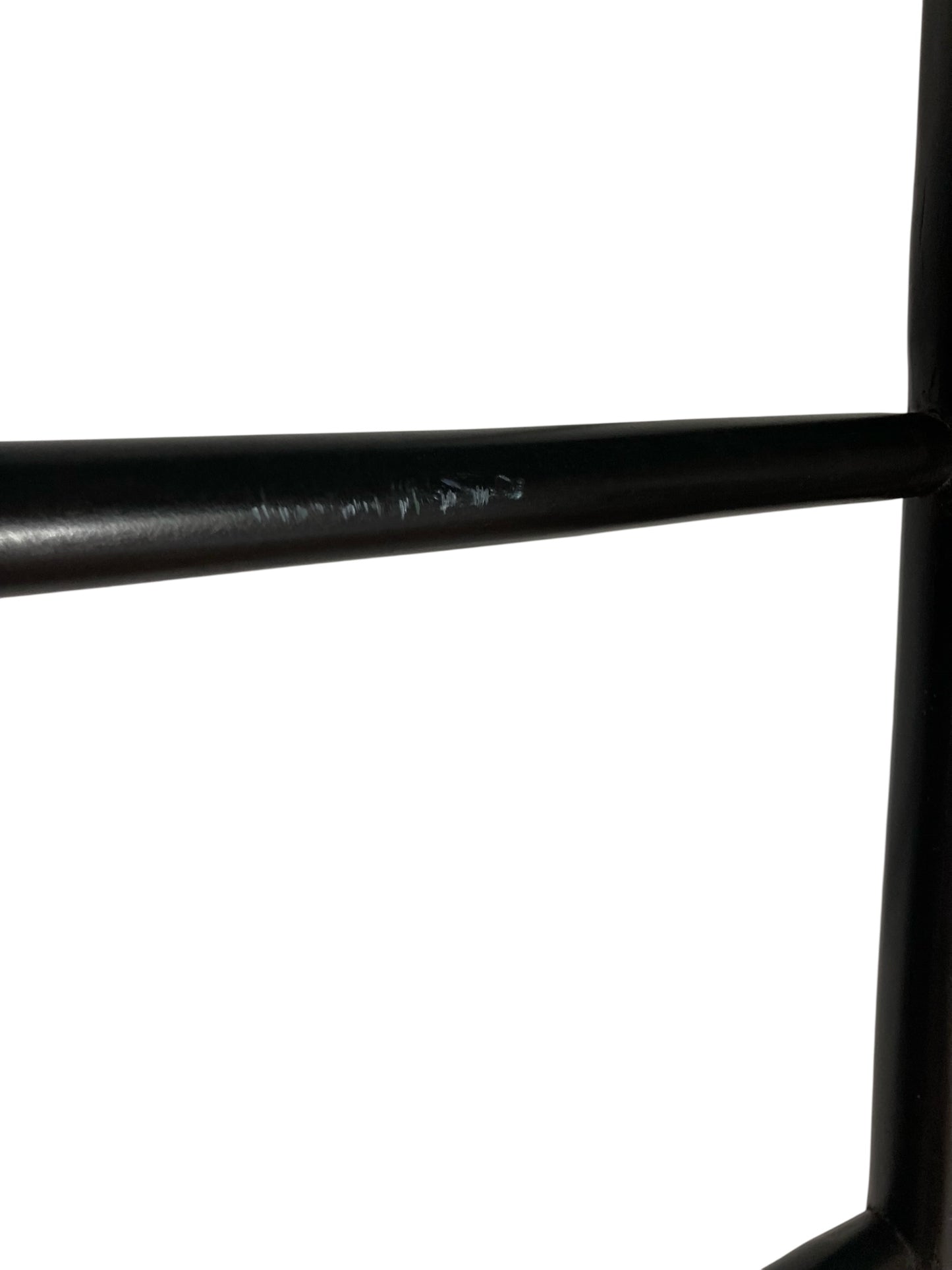 A Rustic Ebonised 8 rung Bamboo Style Ladder, Towel Rale or Display Rack