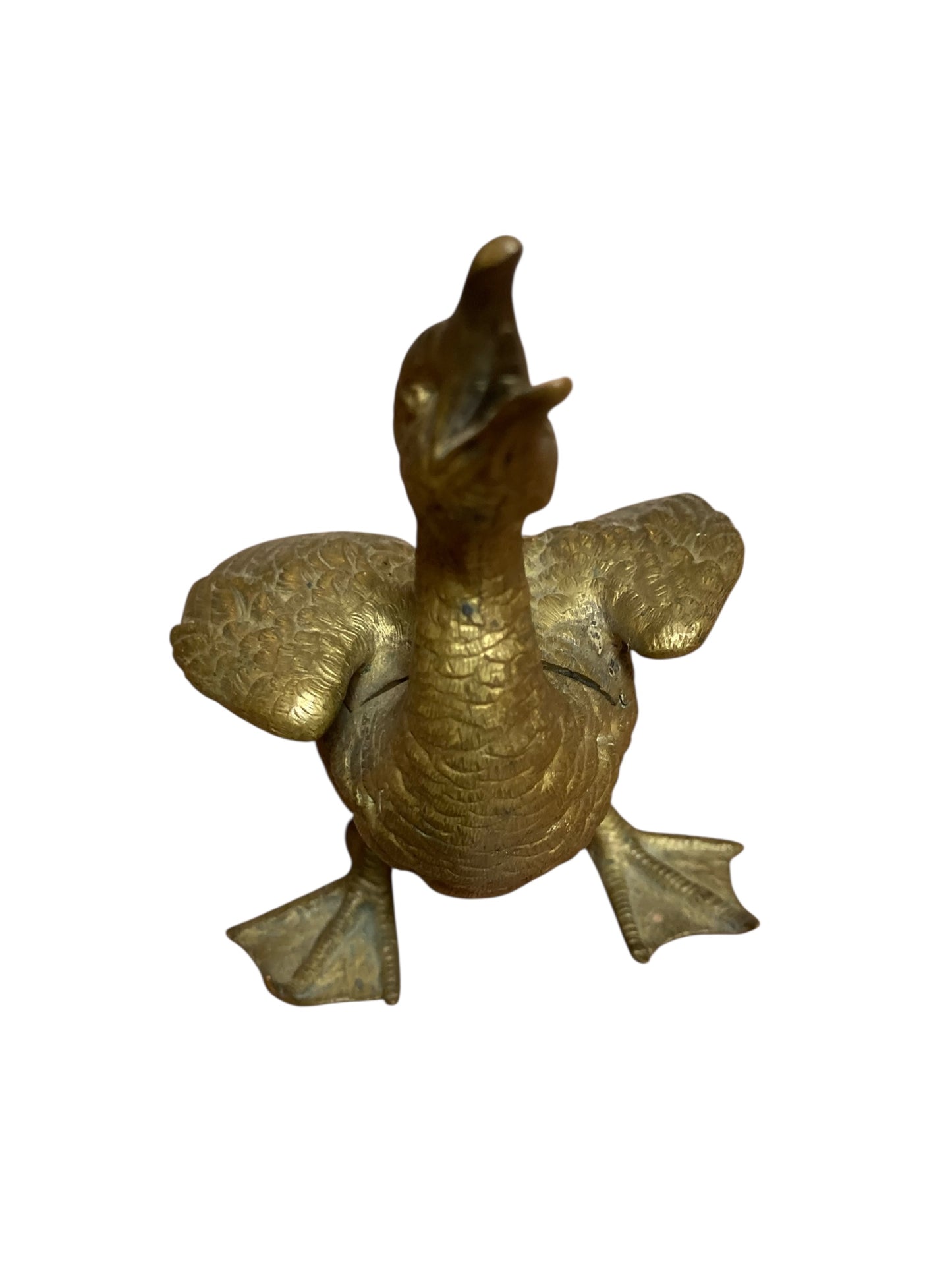 Antique French Bronze Goose Ink Well