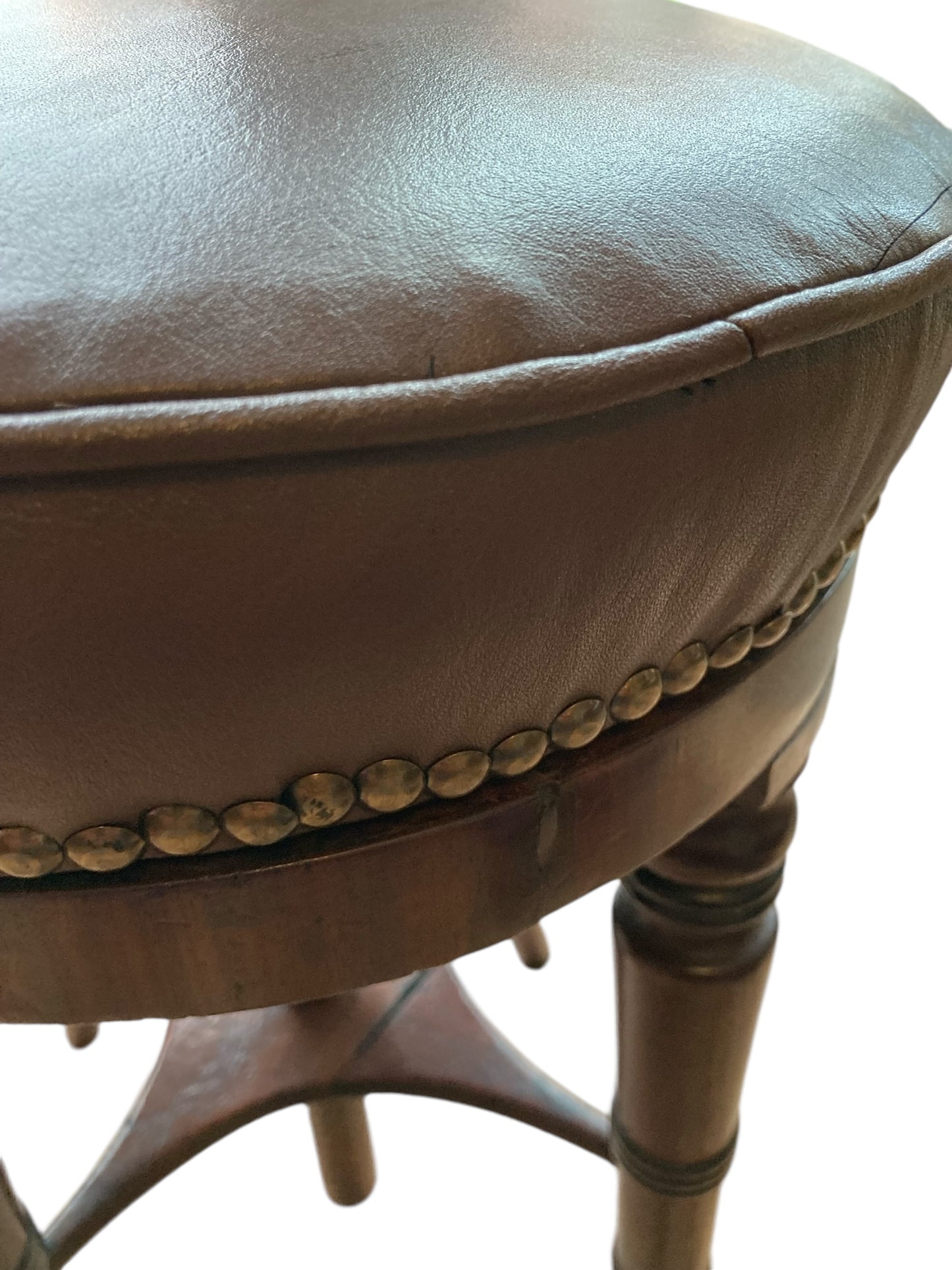 Antique Victorian mahogany adjustable piano stool