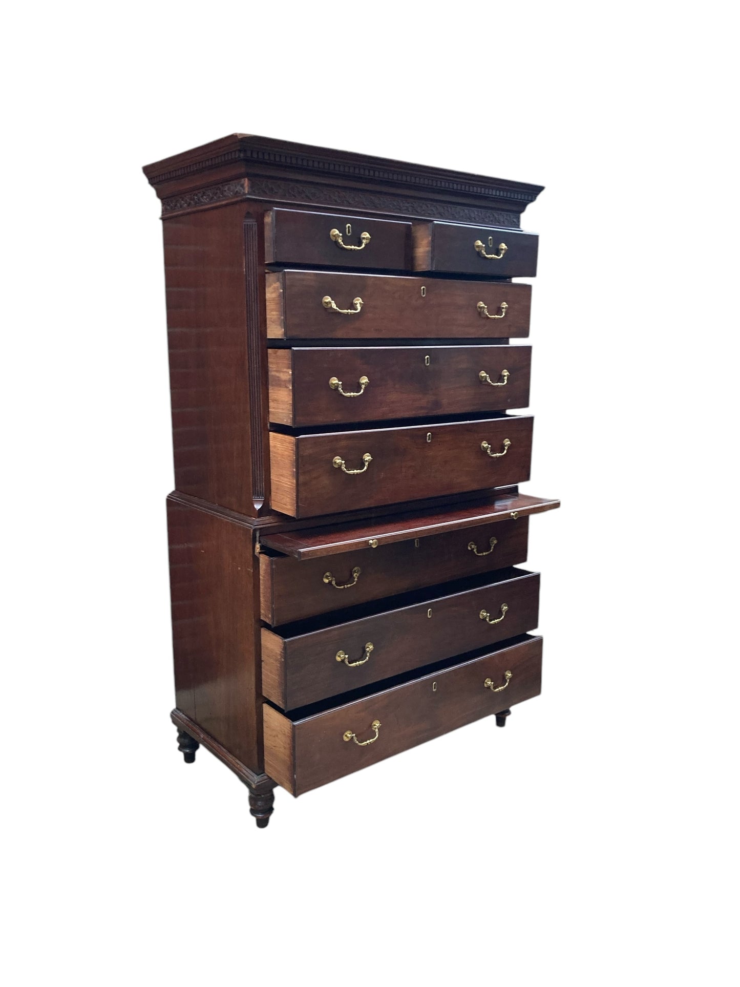 18th Century George III Mahogany Chest on Chest Tallboy