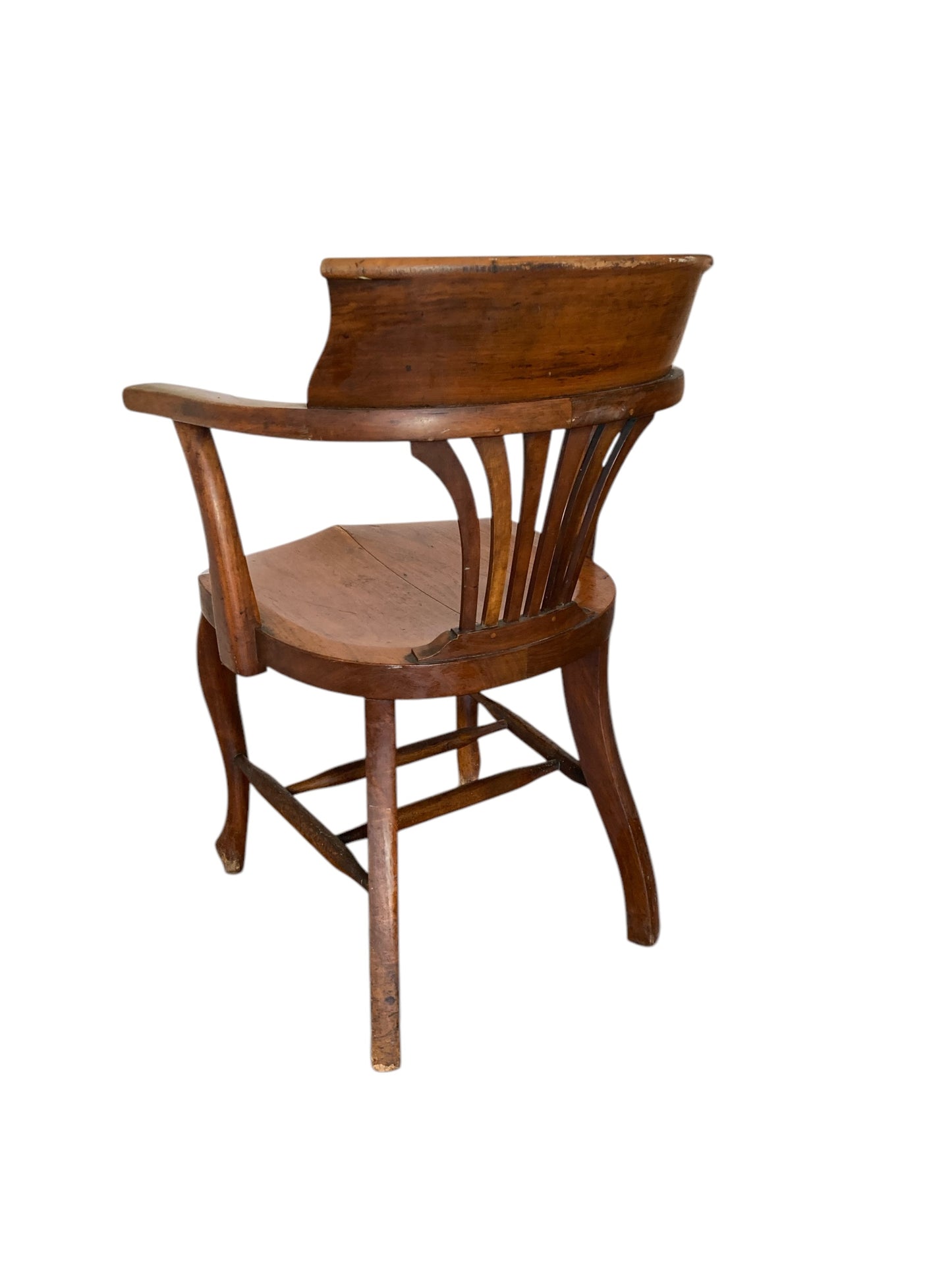 Antique Victorian Oak Desk Office or Side Chair 1890's Original Condition