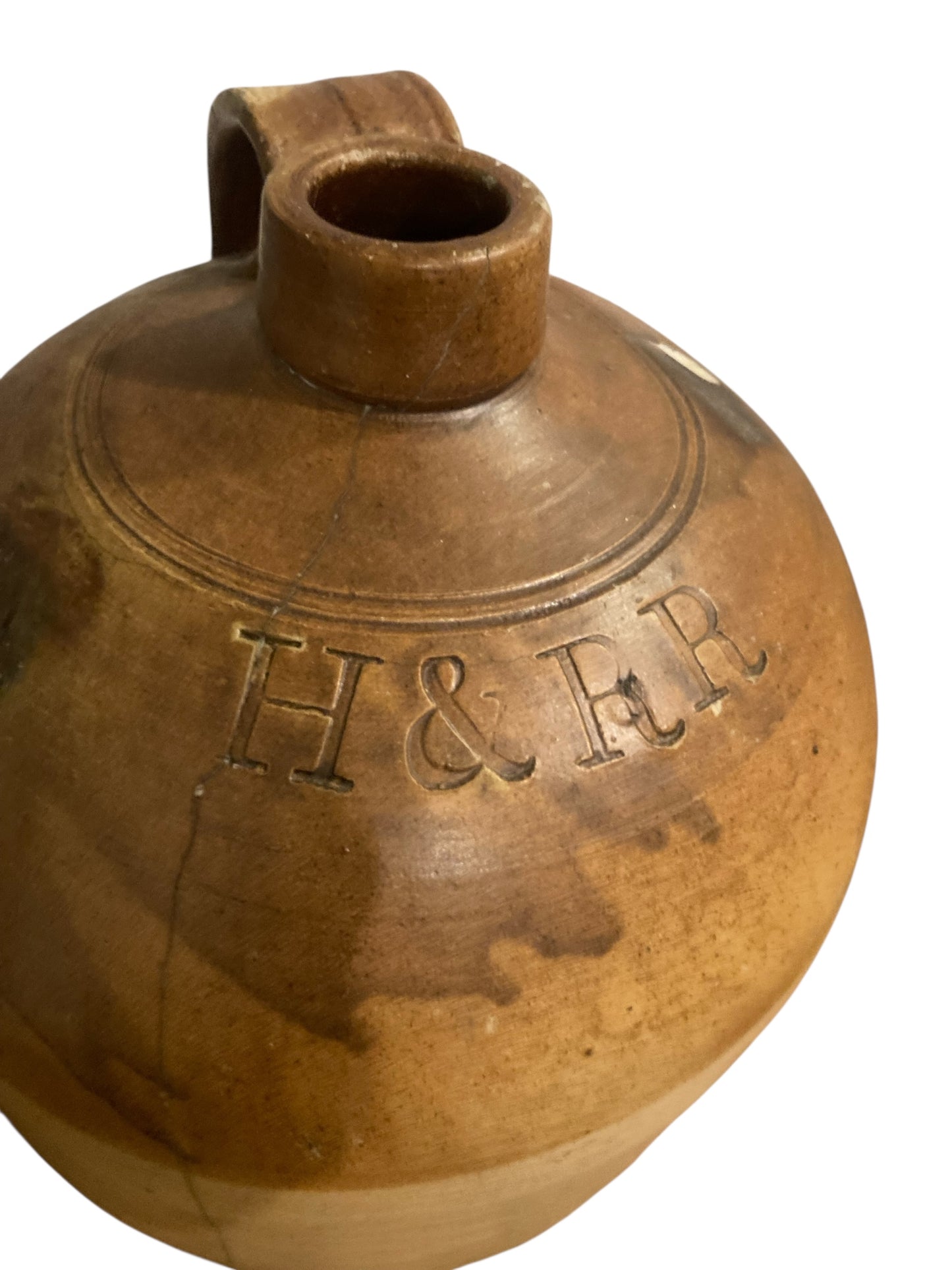 19th century stoneware salt glazed flagons