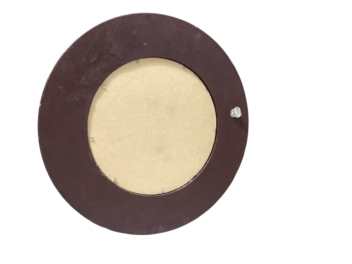 A Pair of Modern Regency Style Gold Circular Convex Mirrors with ebonsied Rim