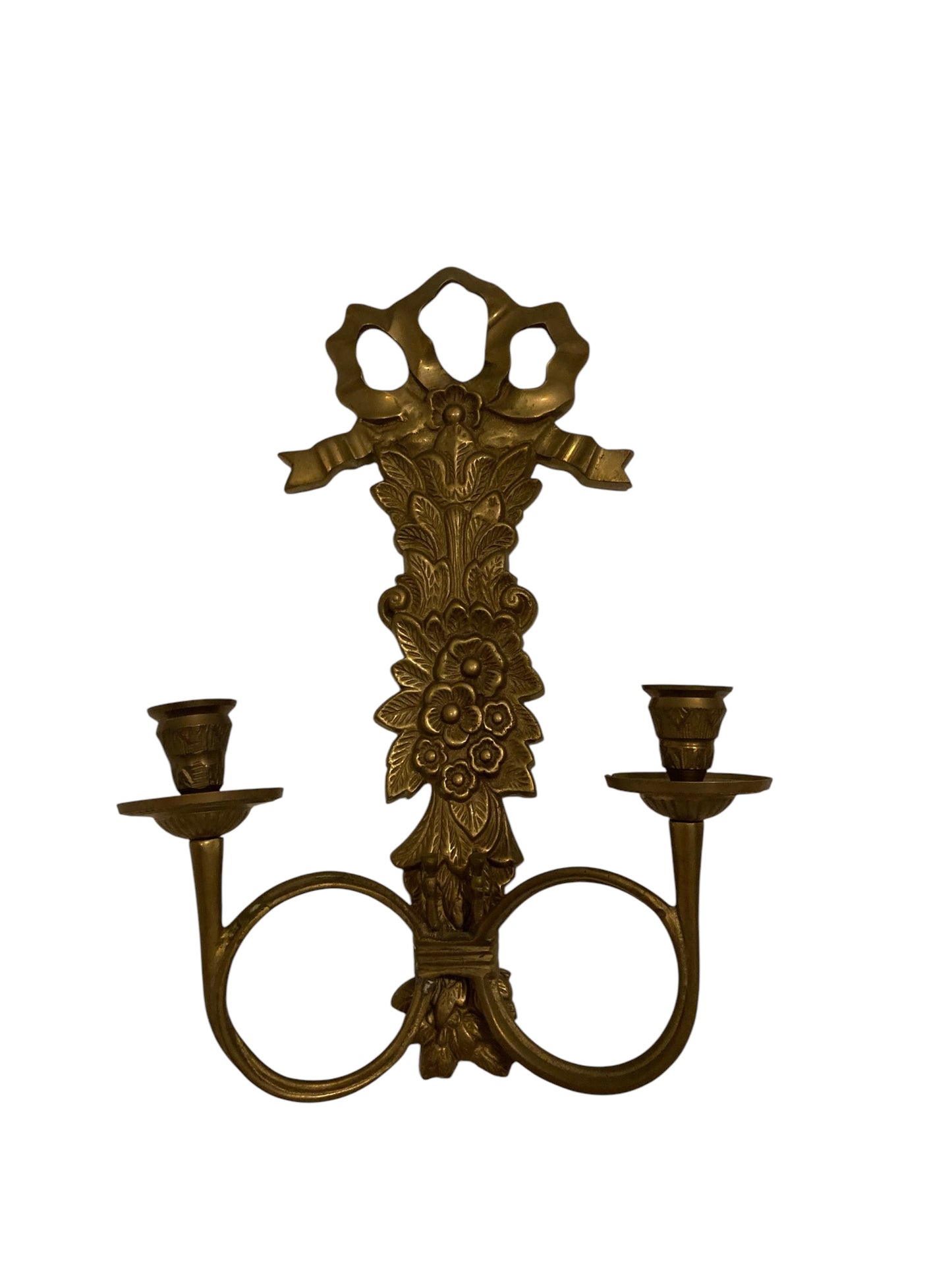 Pair of Italian Brass wall sconces, candelabra
