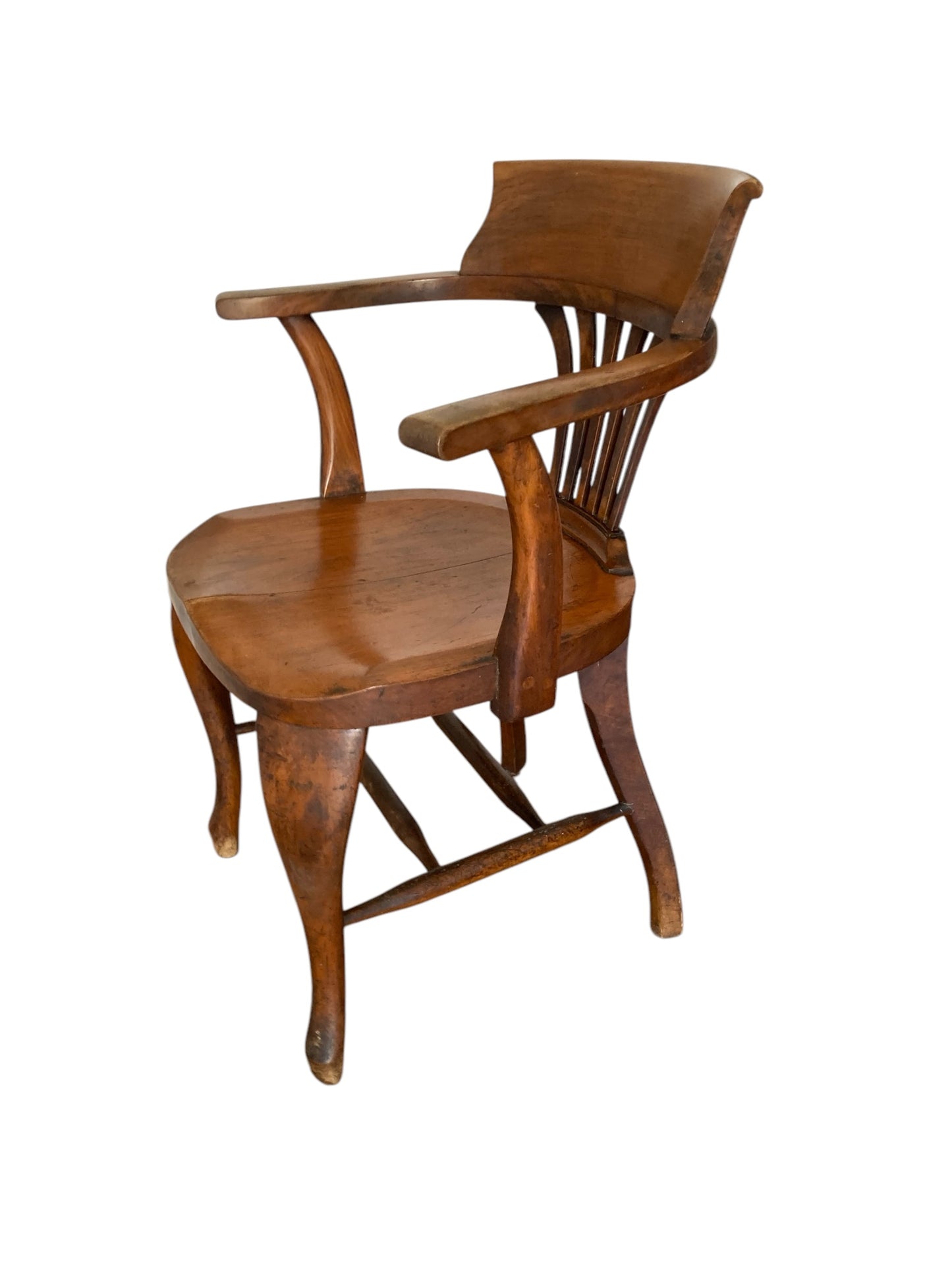 Antique Victorian Oak Desk Office or Side Chair 1890's Original Condition