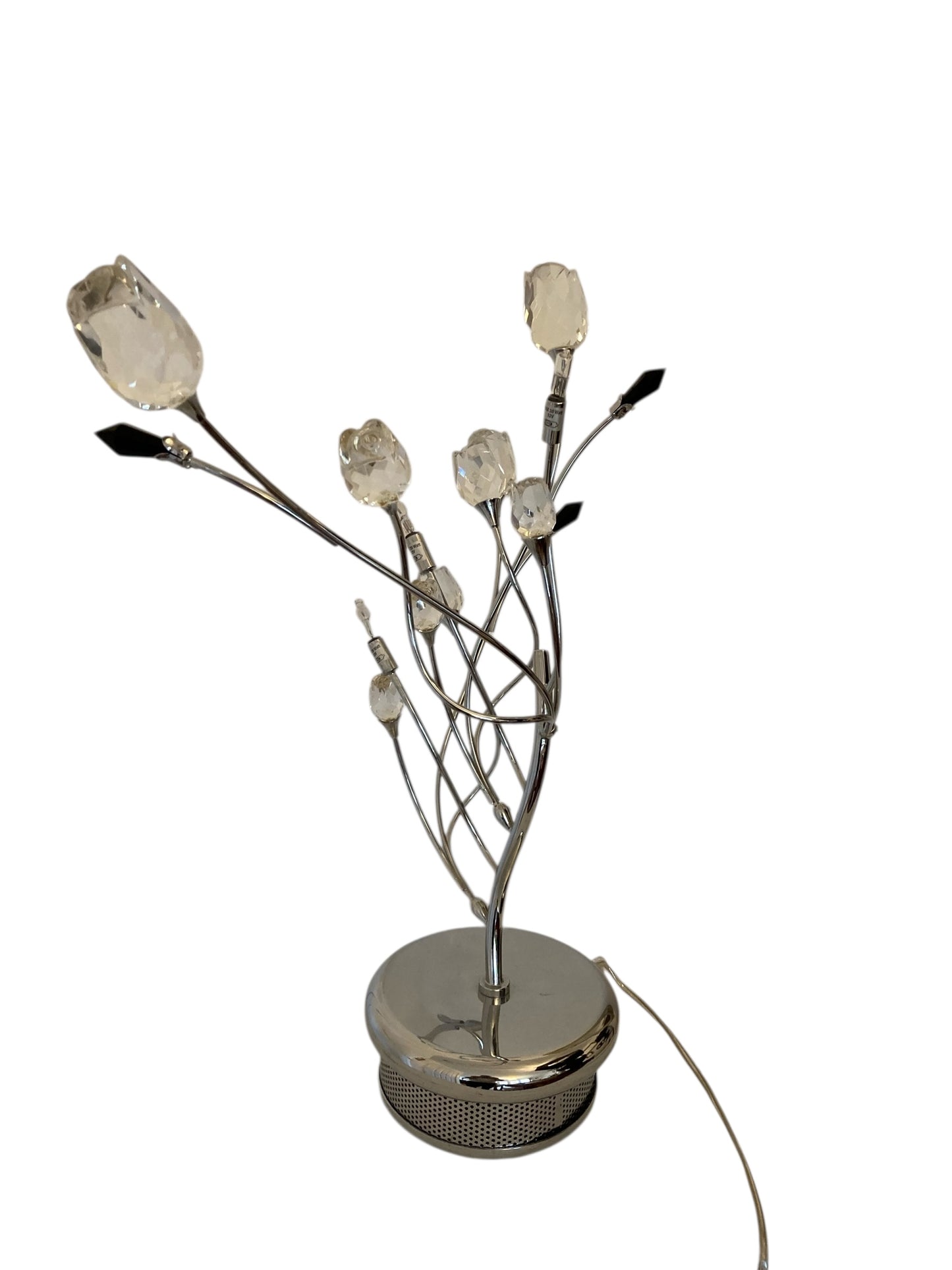 Pair of Contemporary Italian Chrome Table Lamps