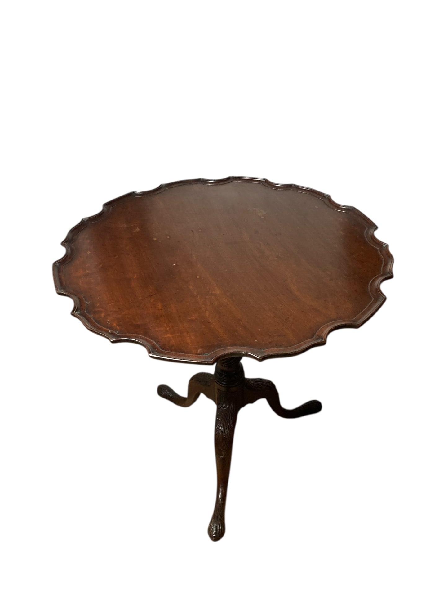 Mahogany George III Stlye Pie Crust Table on Tri Legs