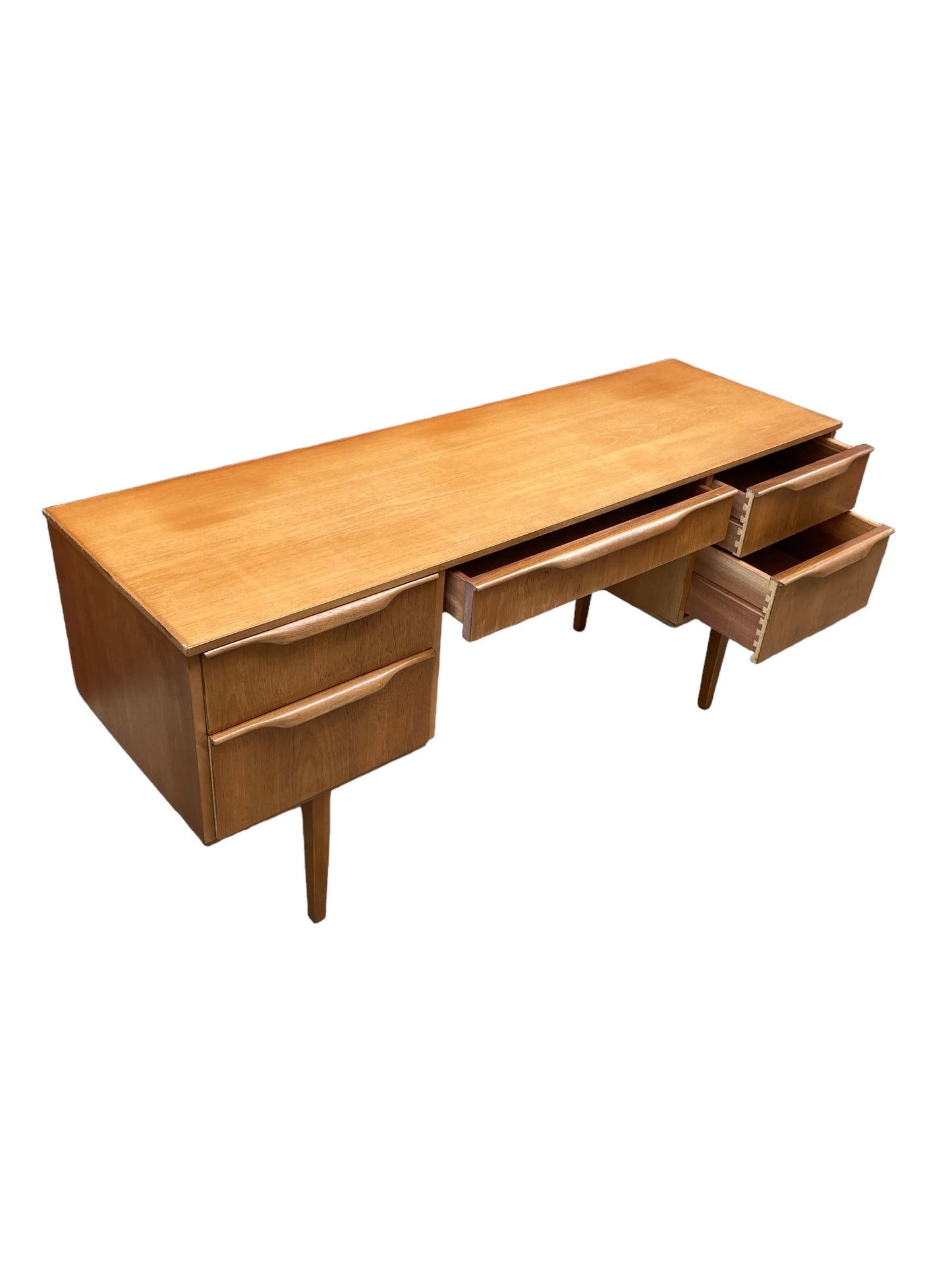 Mid Century Teak Five Drawer Austinsuite Low Desk/Dresser