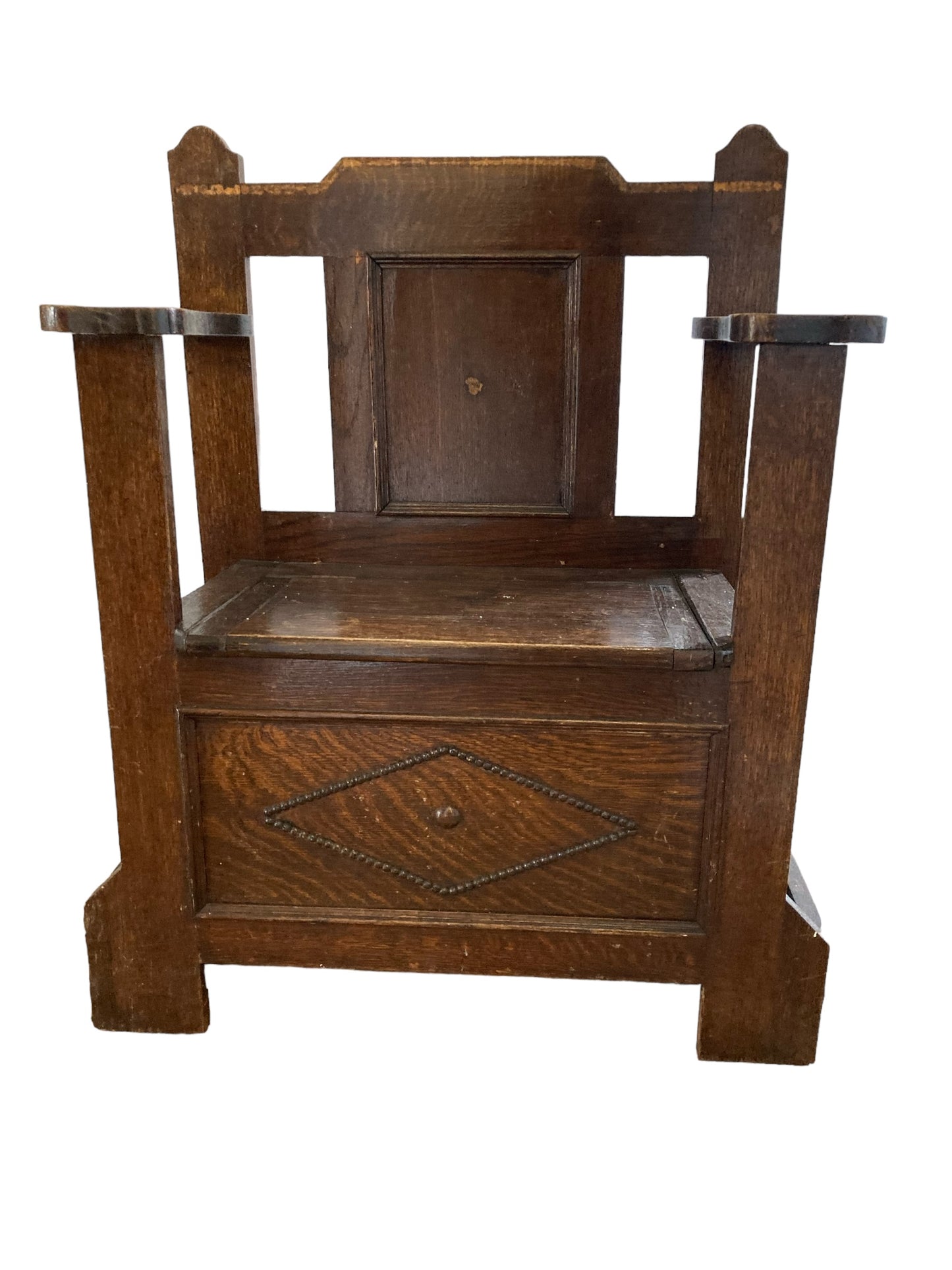 Early 20th Century Oak hall seat or Monks Bench