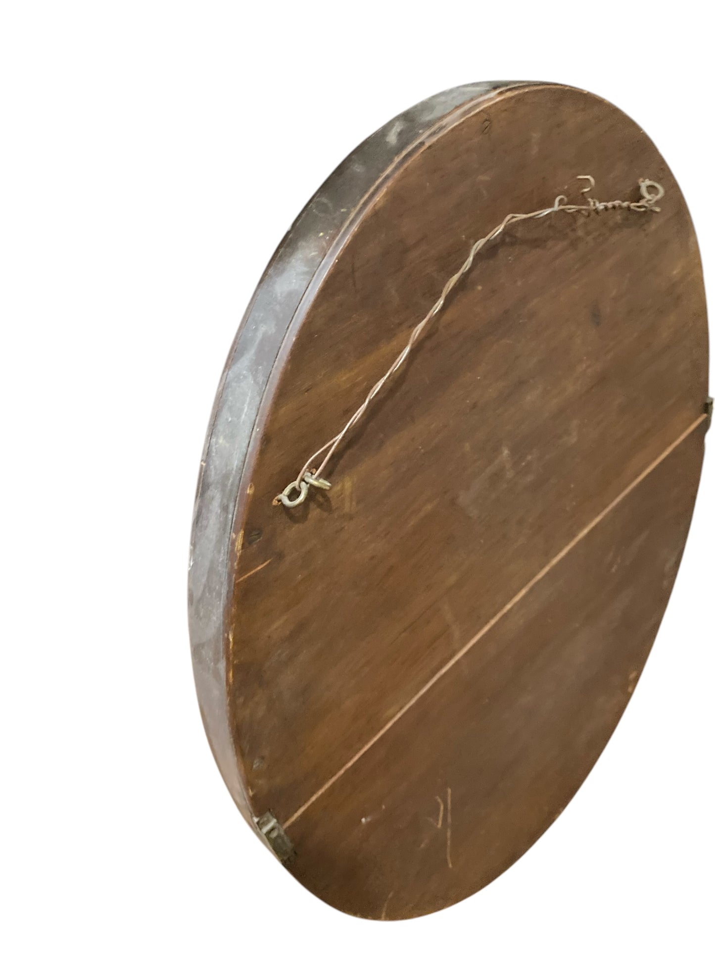 Antique Edwardian Oval Mahogany framed Wall Mirror