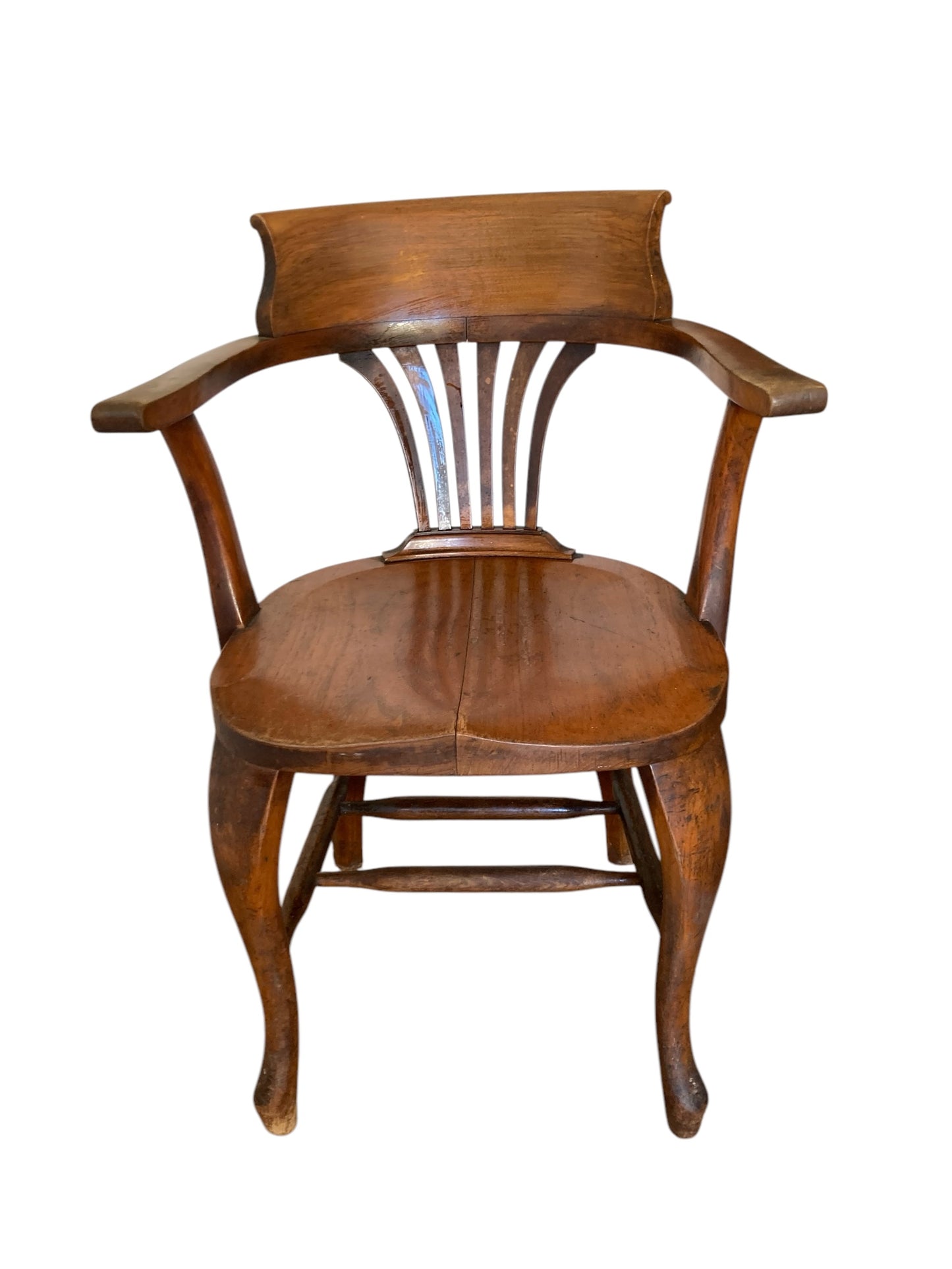 Antique Victorian Oak Desk Office or Side Chair 1890's Original Condition