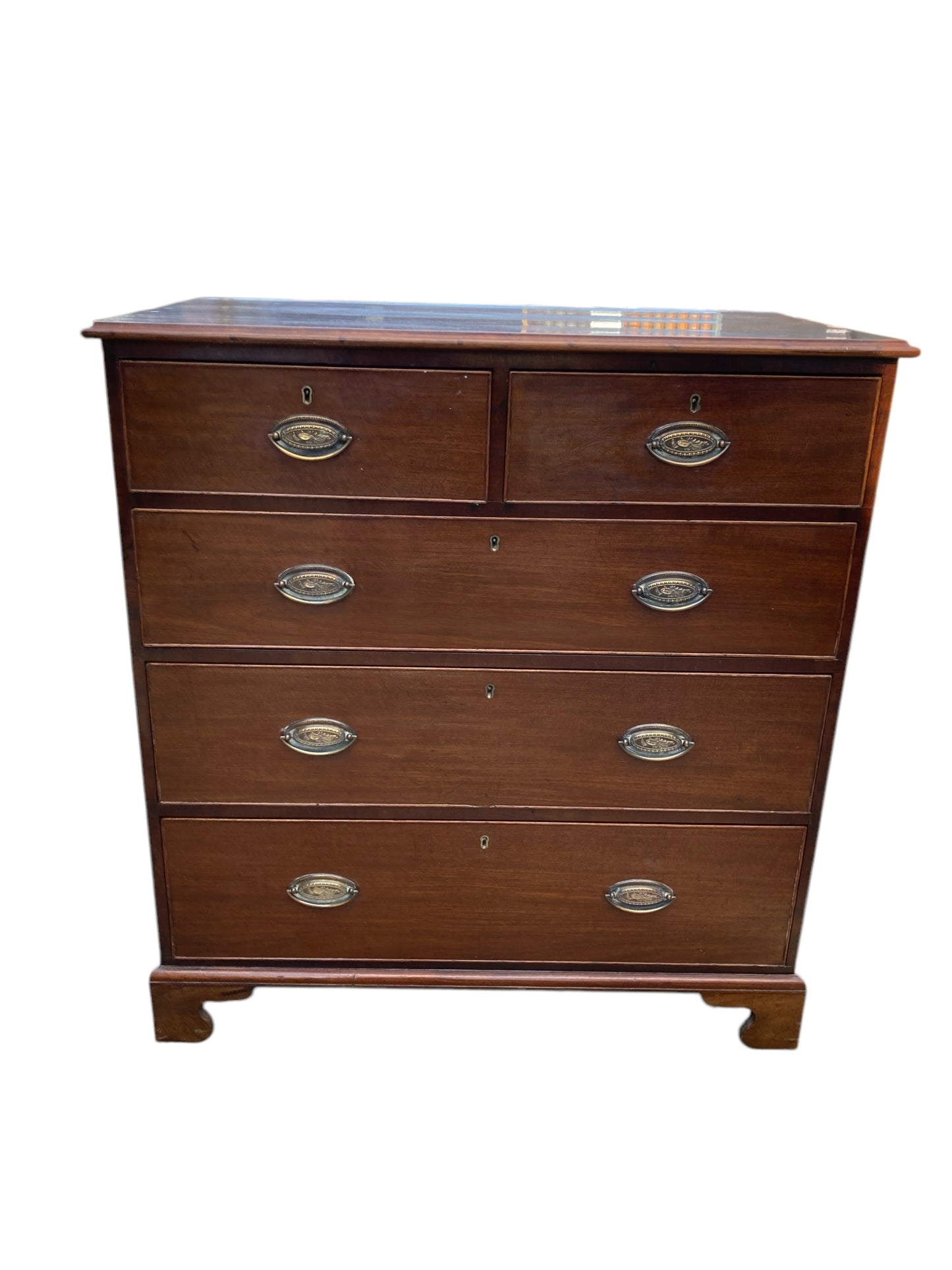 Georgian Mahogany Two over three Five drawer Chest