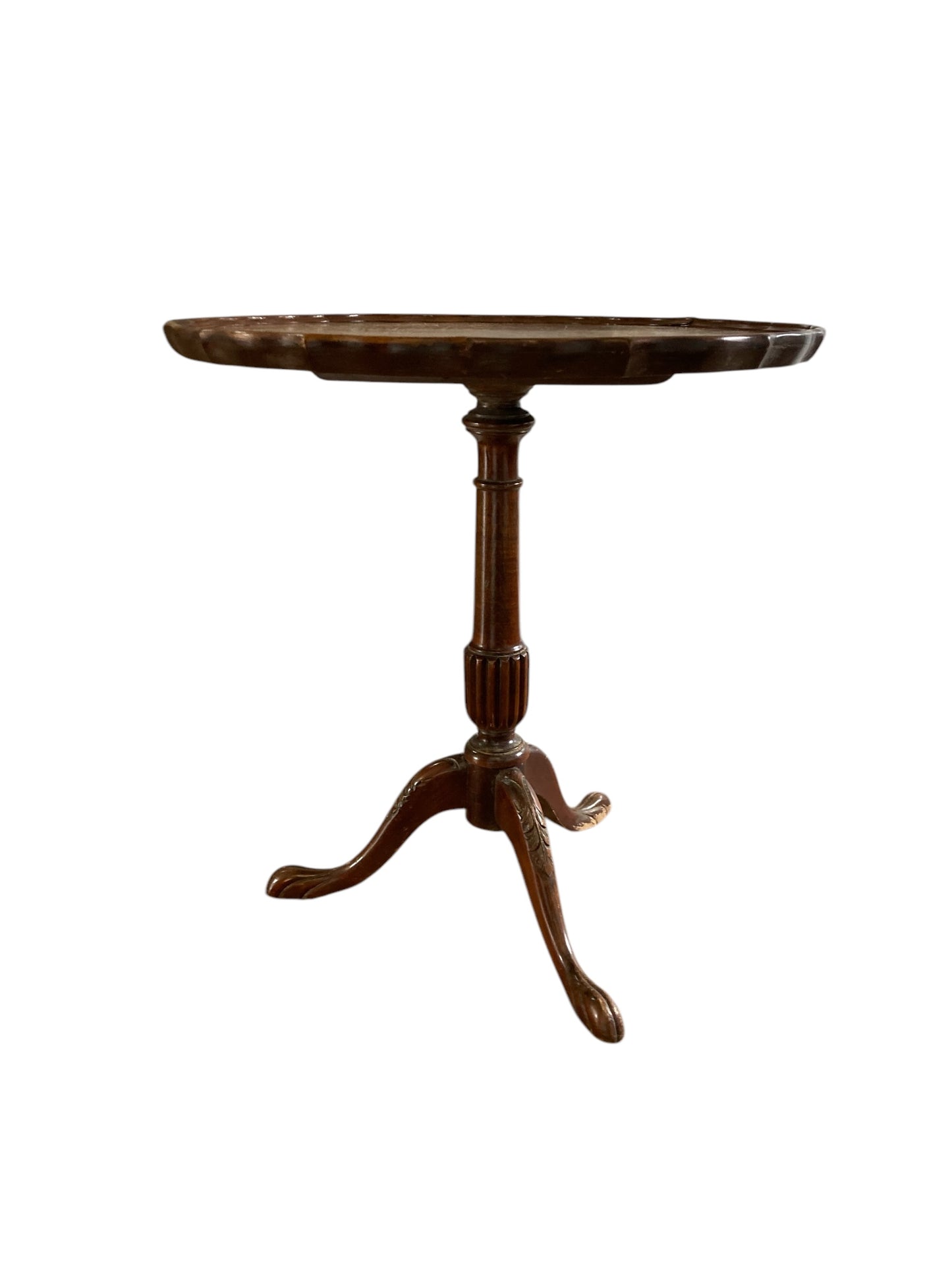 George III Mahogany Pie Crust Tilt top table late 1800's