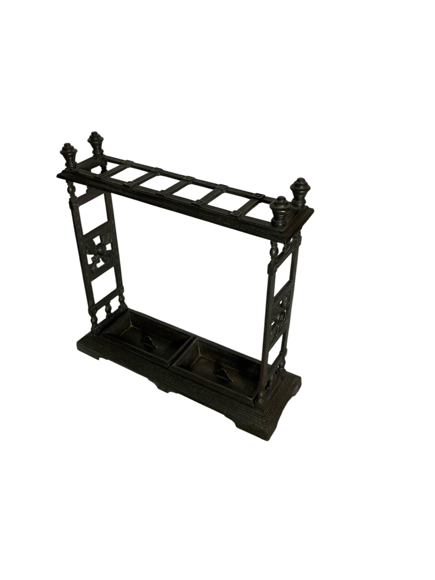 Victorian Cast Iron Umberella Stand with removable drip trays