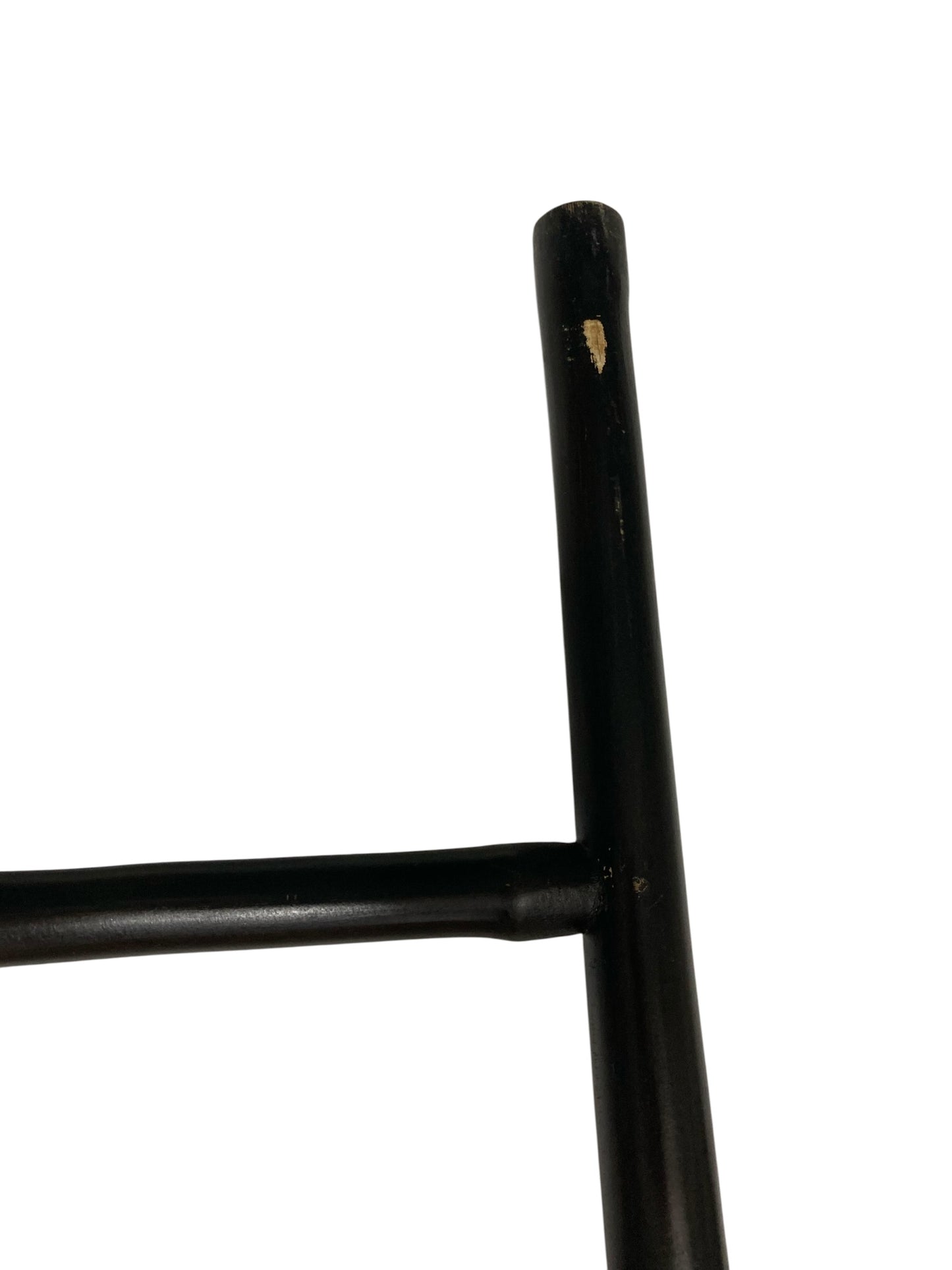 A Rustic Ebonised 8 rung Bamboo Style Ladder, Towel Rale or Display Rack