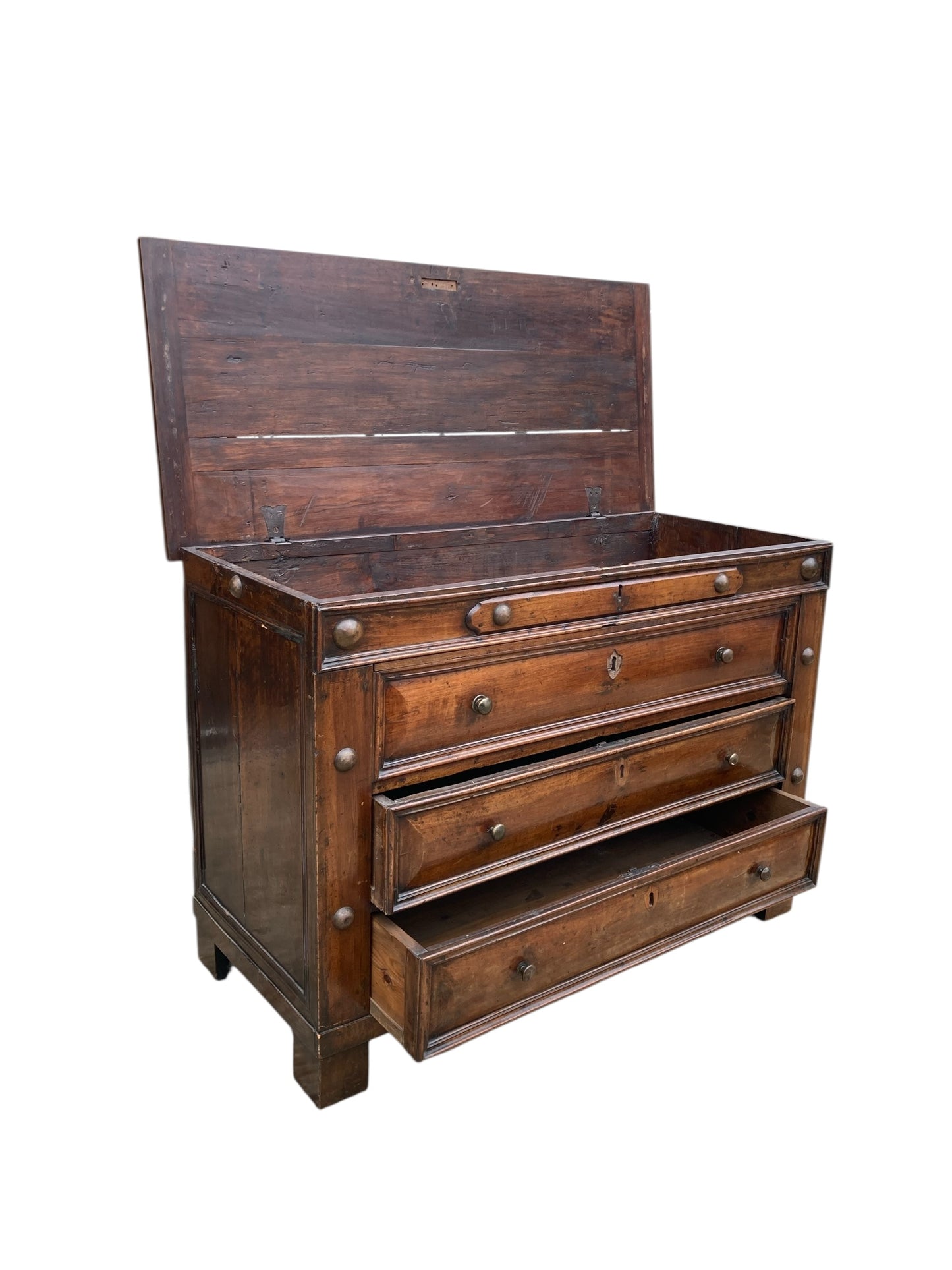 Dutch Walnut Commode Late 18TH Century with hinged Lidded top