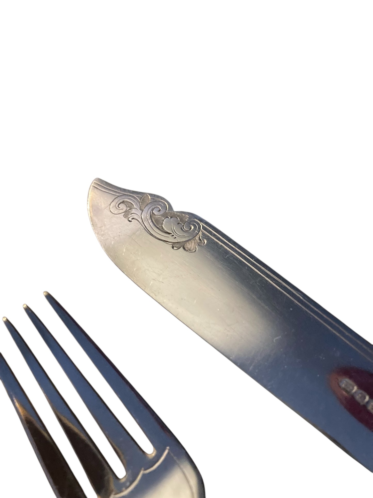 12 PIECE CASED SILVER PLATED FISH CUTLERY SET – DEAKIN & SONS