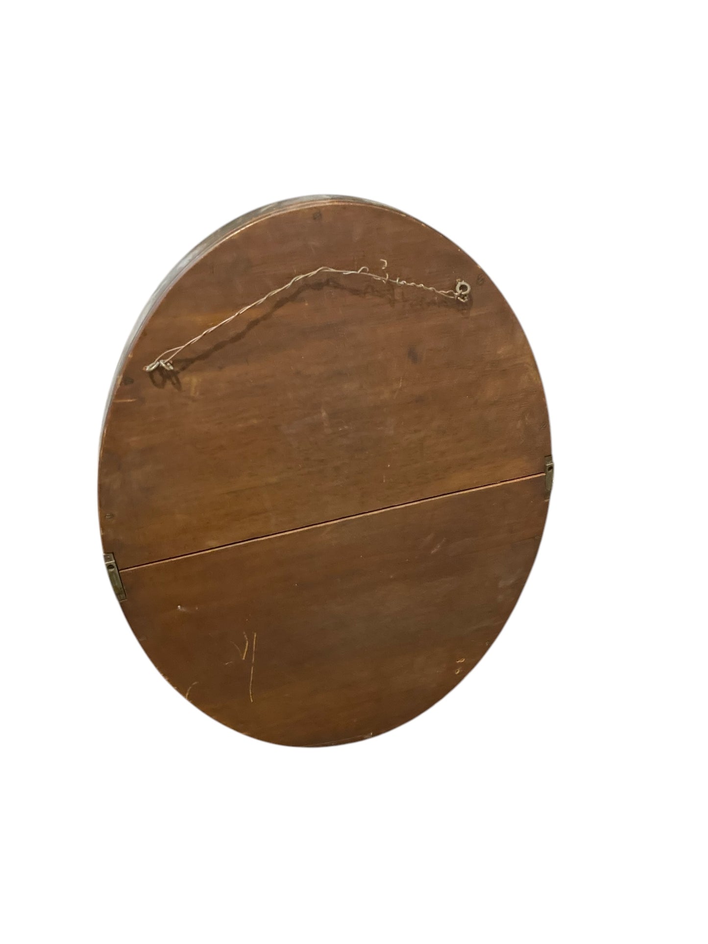Antique Edwardian Oval Mahogany framed Wall Mirror