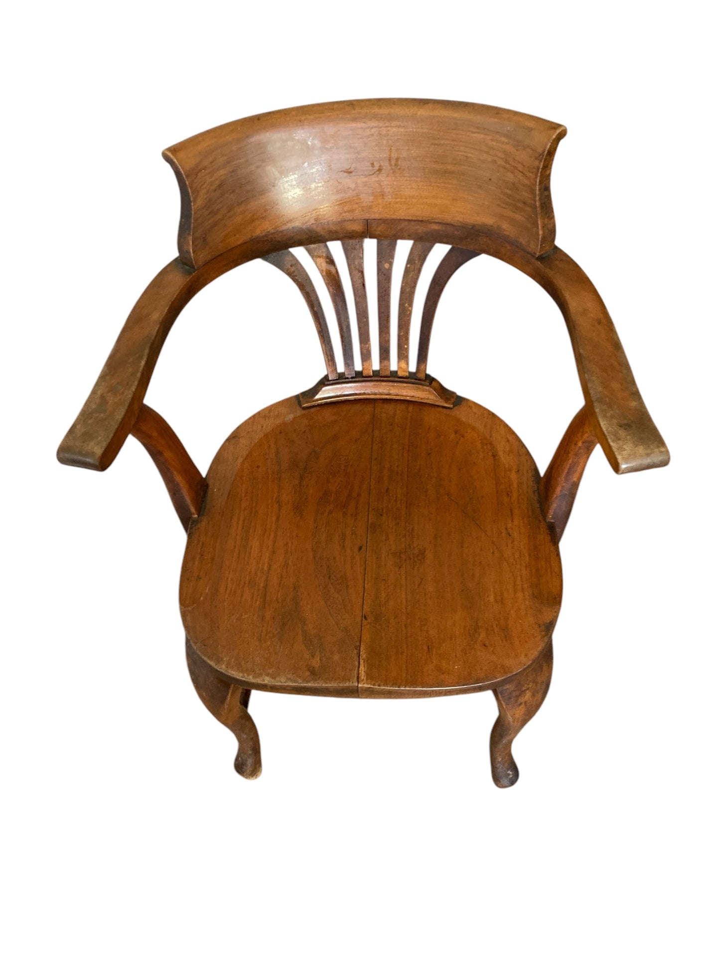 Antique Victorian Oak Desk Office or Side Chair 1890's Original Condition