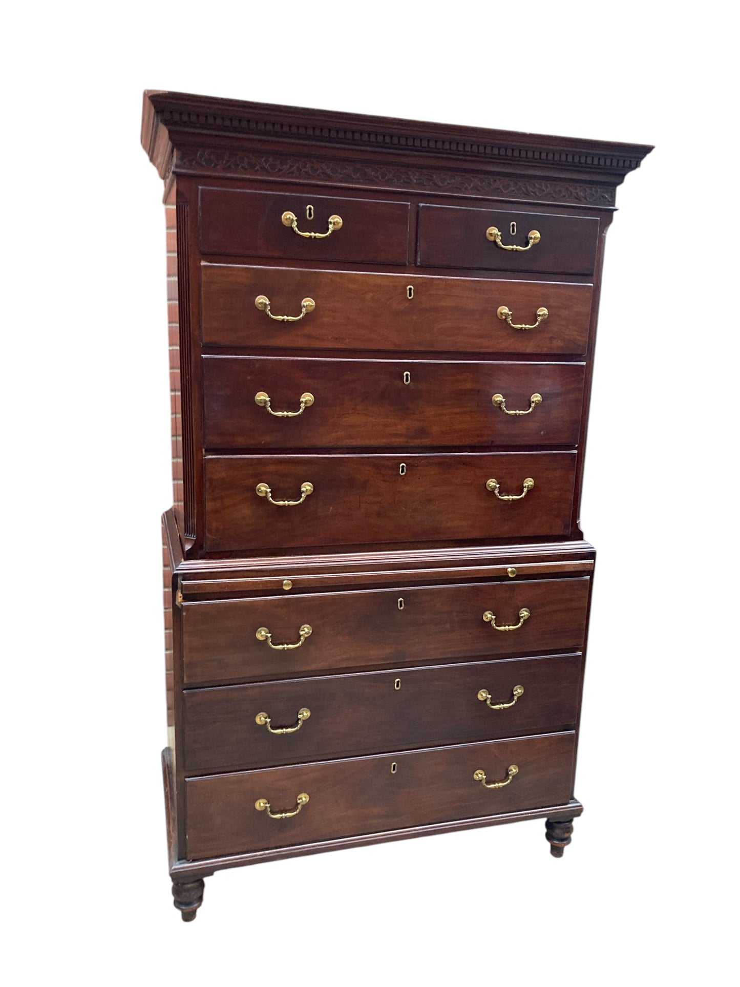 18th Century George III Mahogany Chest on Chest Tallboy