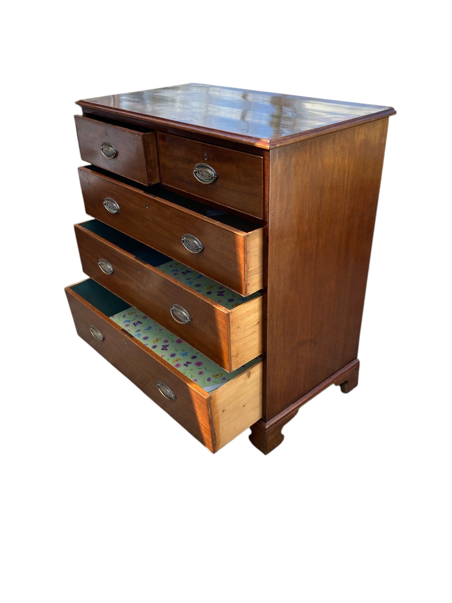 Georgian Mahogany Two over three Five drawer Chest