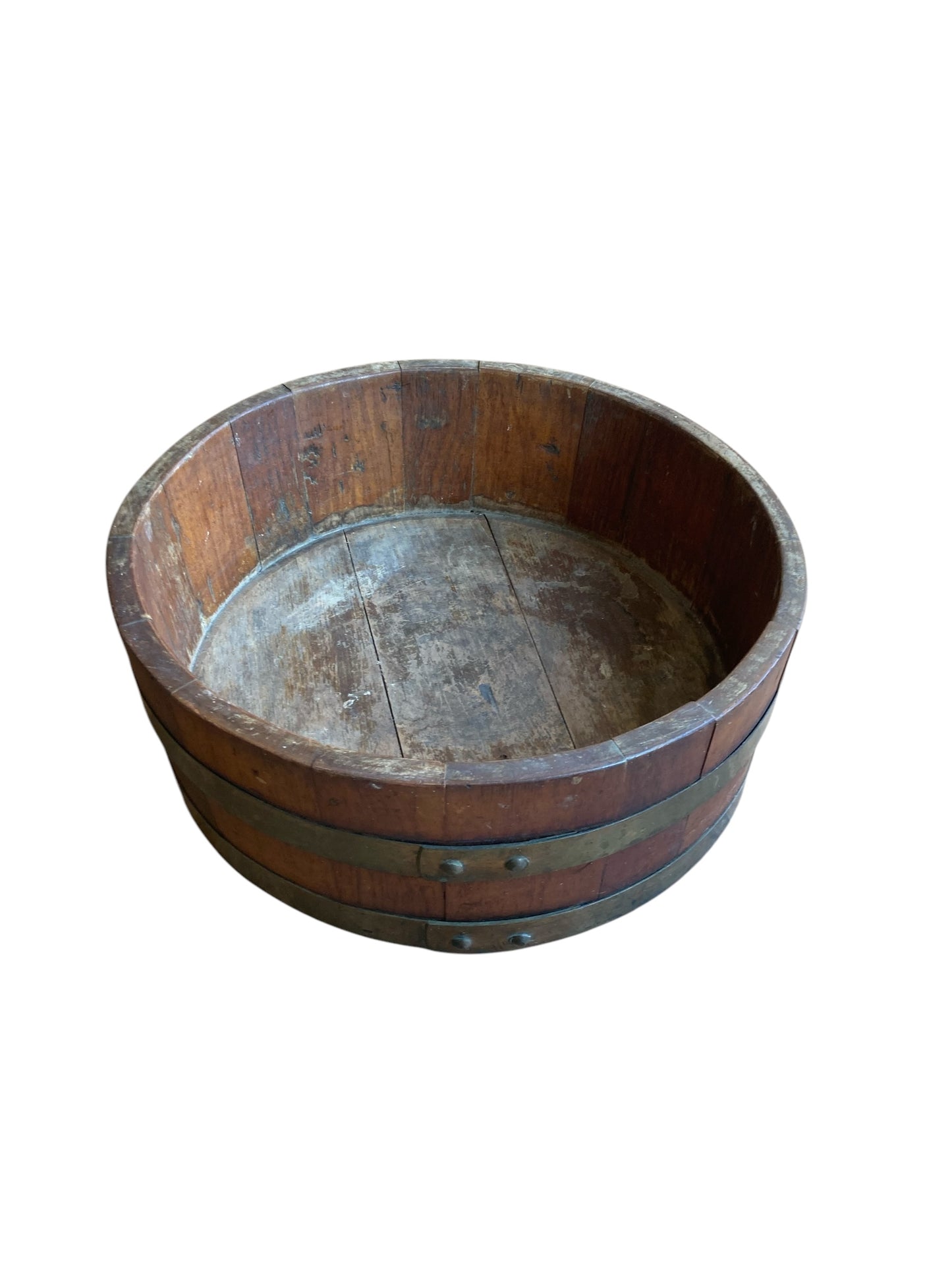Edwardian Chestnut wood Planter or Ice Bucket.