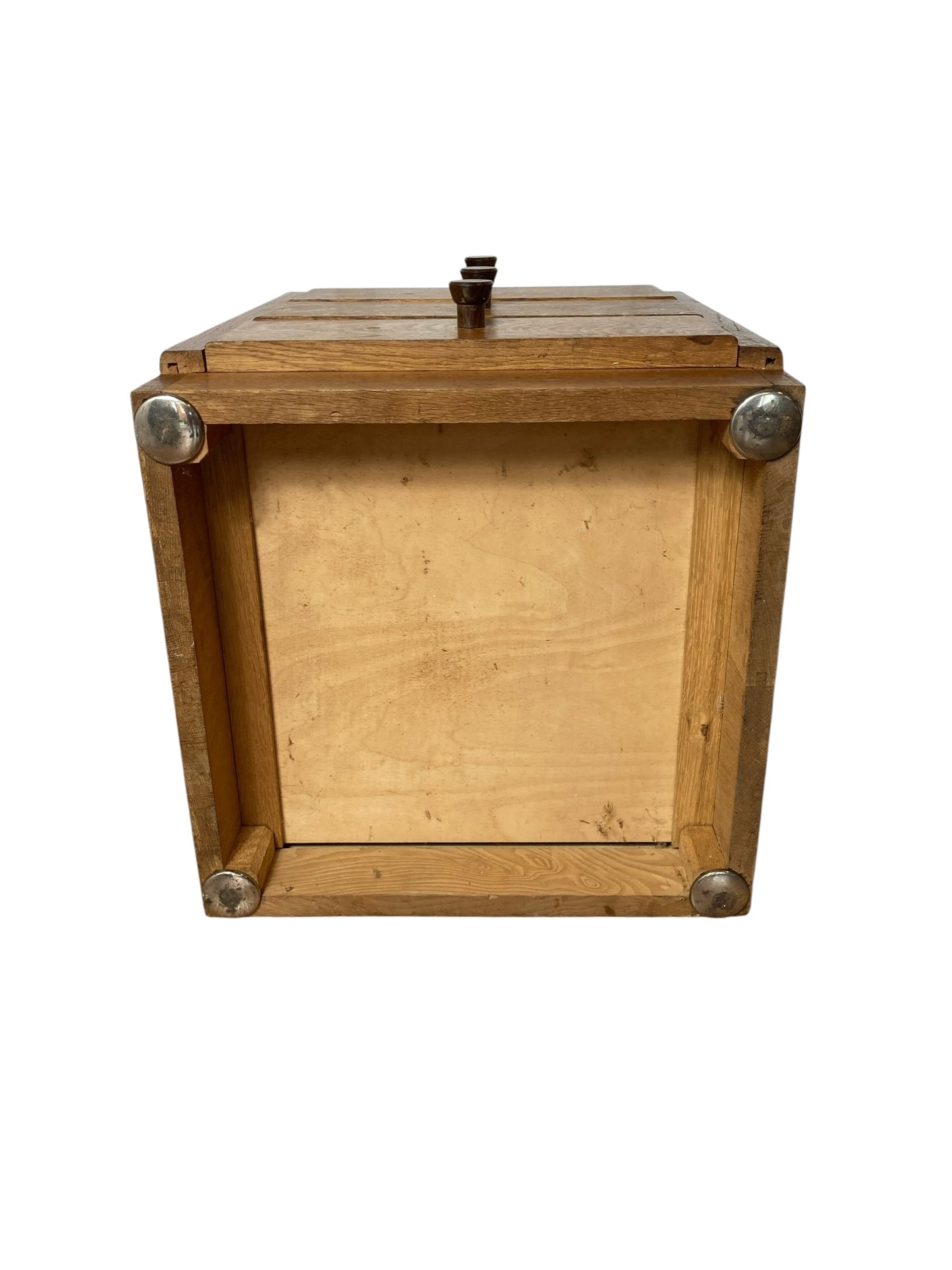Mid Century Small Oak 3 drawer pedestal chest