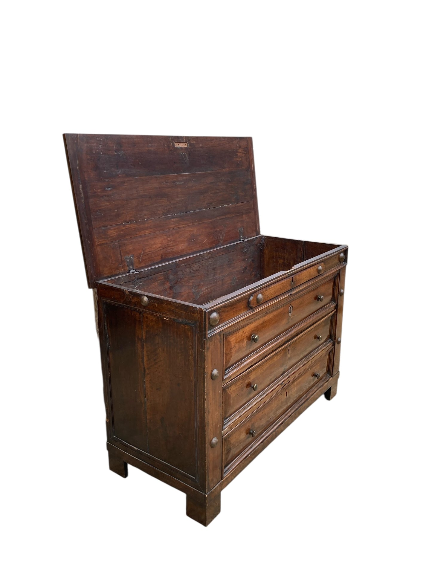 Dutch Walnut Commode Late 18TH Century with hinged Lidded top