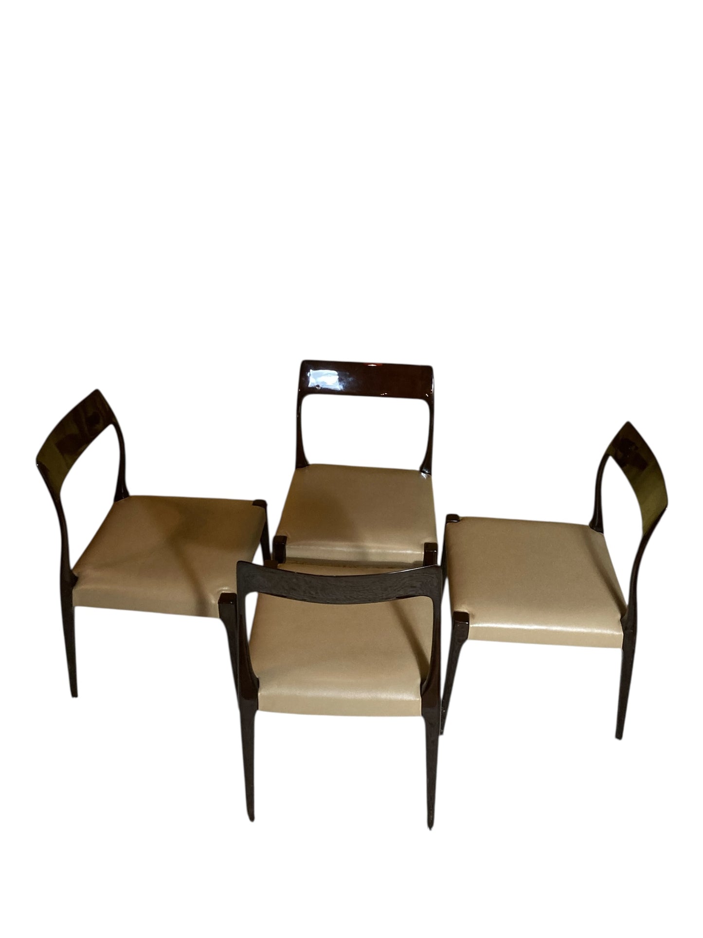 Set of Four Mid Century Style Laskasa Karen Laquered Dining Chairs