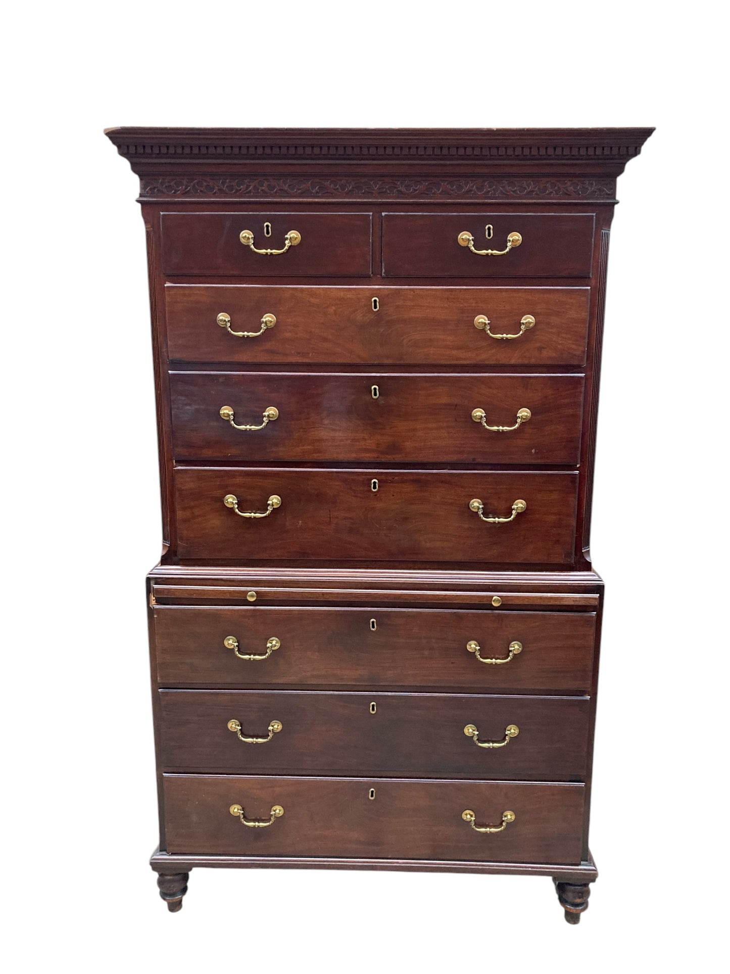 18th Century George III Mahogany Chest on Chest Tallboy