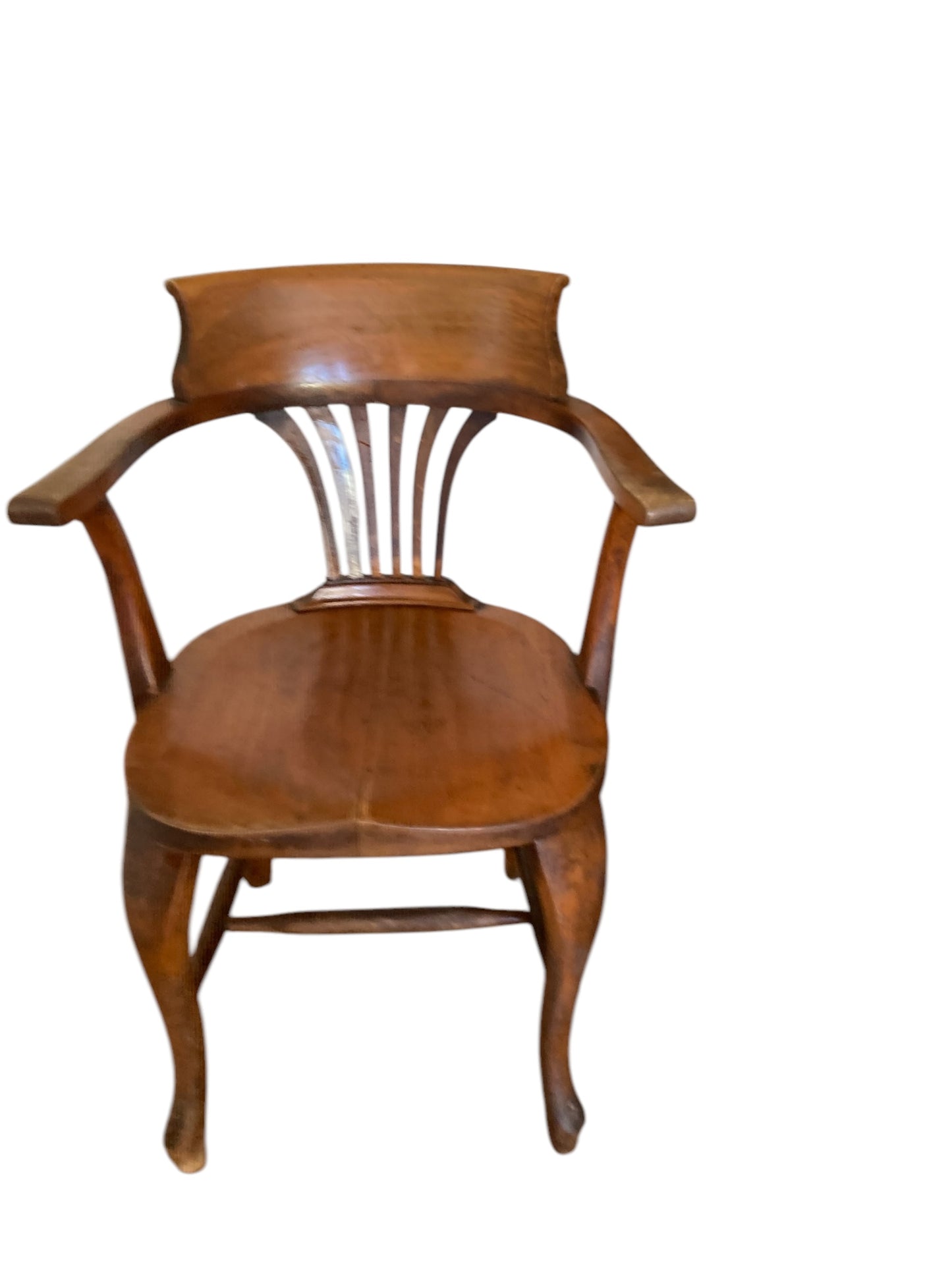 Antique Victorian Oak Desk Office or Side Chair 1890's Original Condition