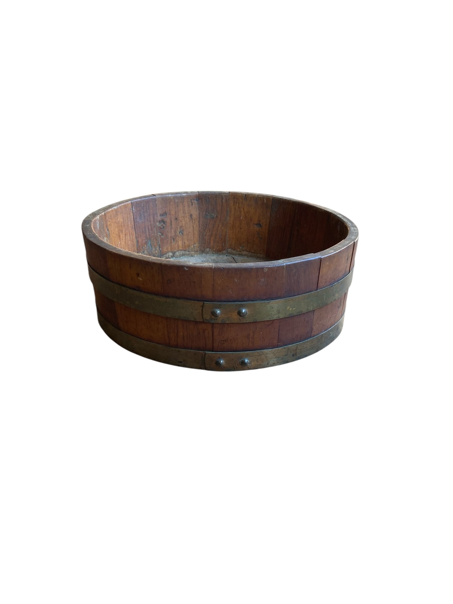 Edwardian Chestnut wood Planter or Ice Bucket.