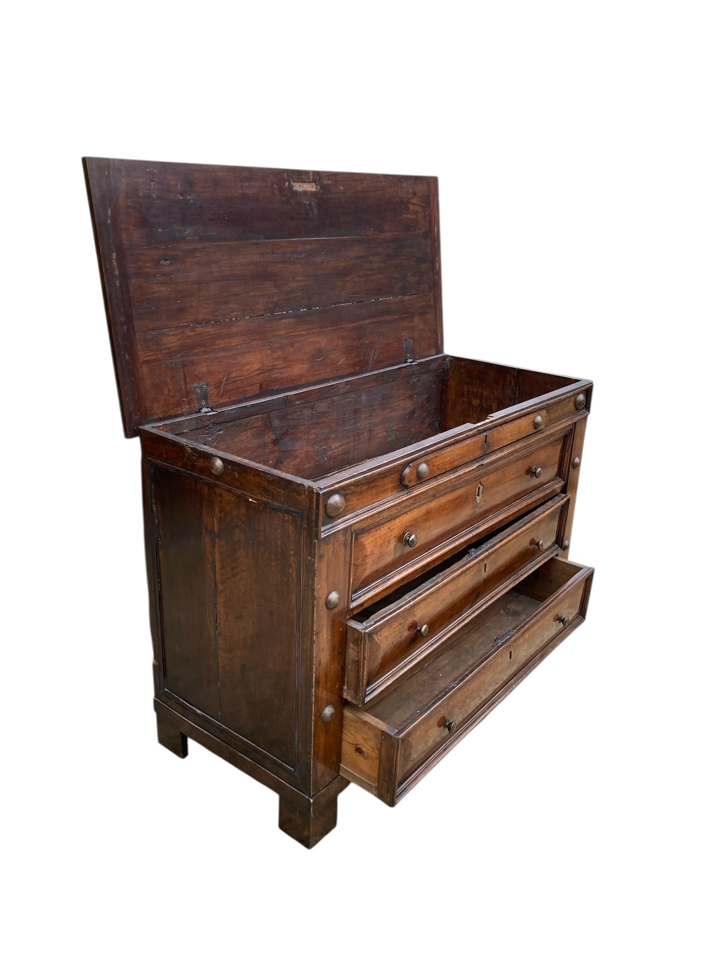 Dutch Walnut Commode Late 18TH Century with hinged Lidded top