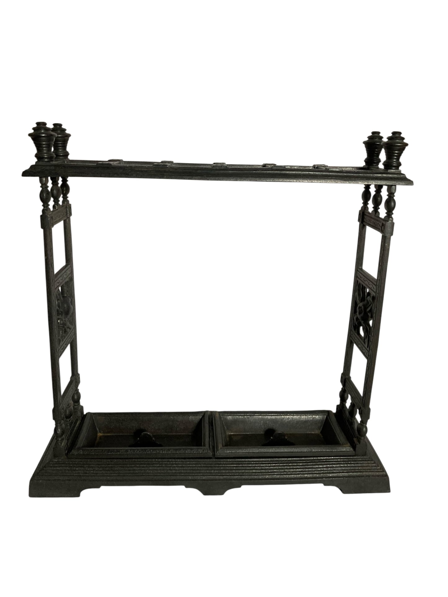 Victorian Cast Iron Umberella Stand with removable drip trays