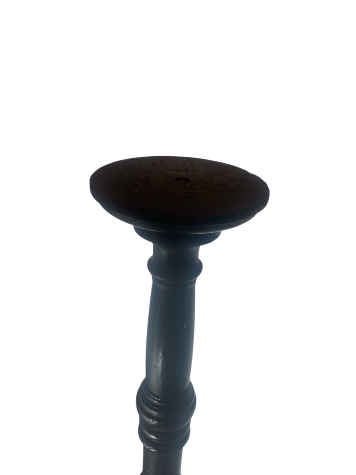 A pair of Tall Ebonised Tri Leg Torcheres