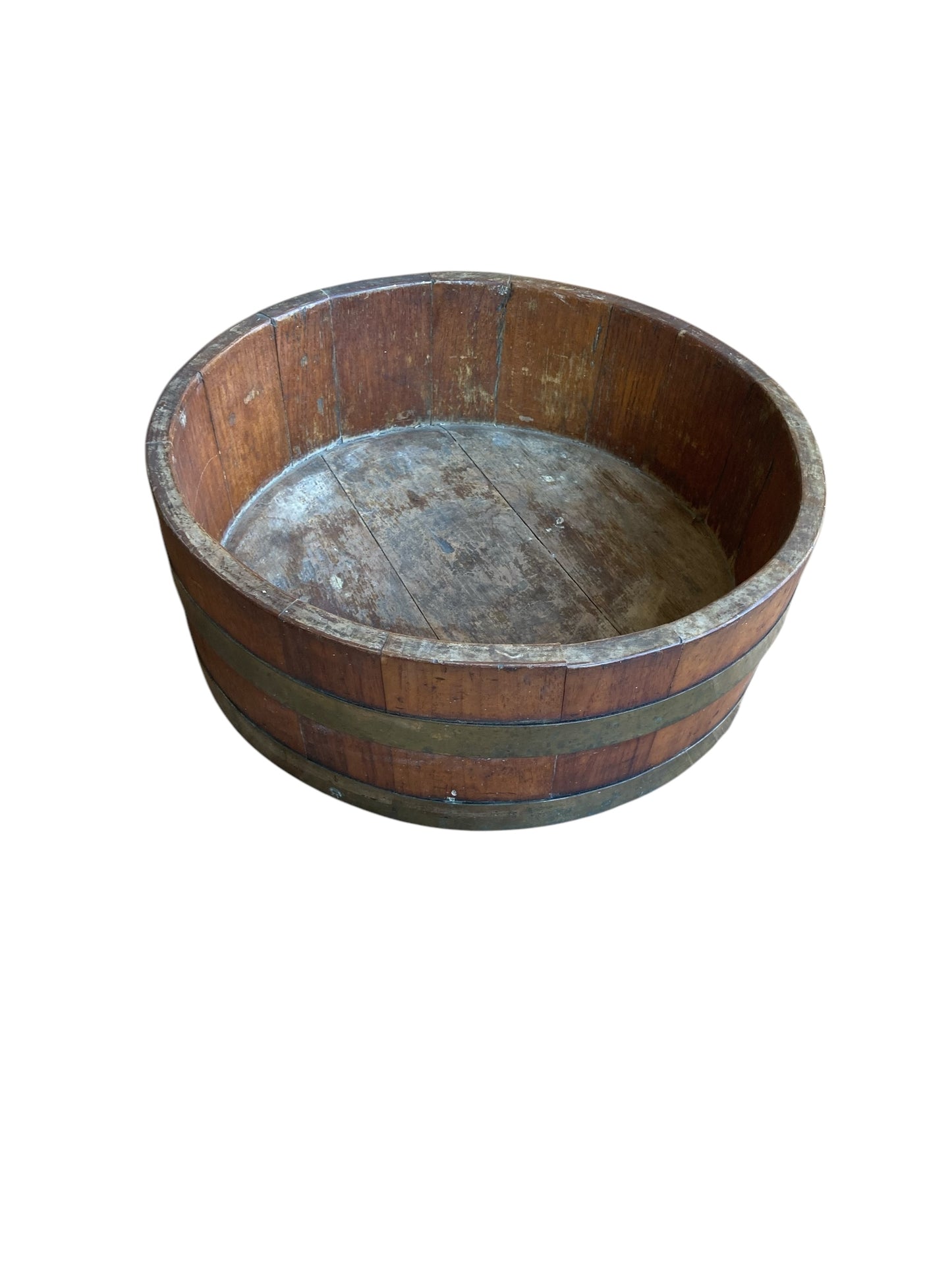 Edwardian Chestnut wood Planter or Ice Bucket.