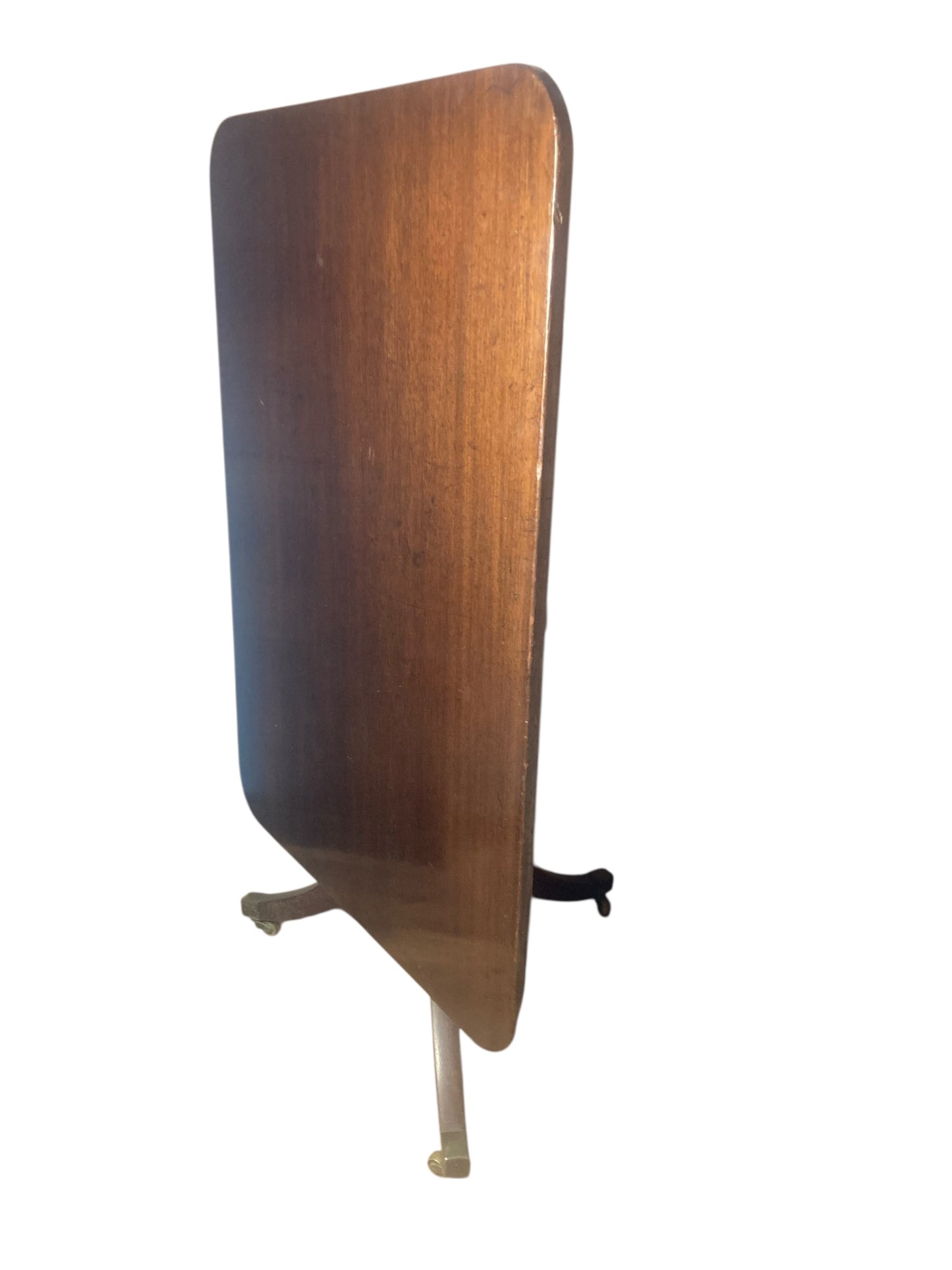 Georgian mahogany Tilt top table on brass castors