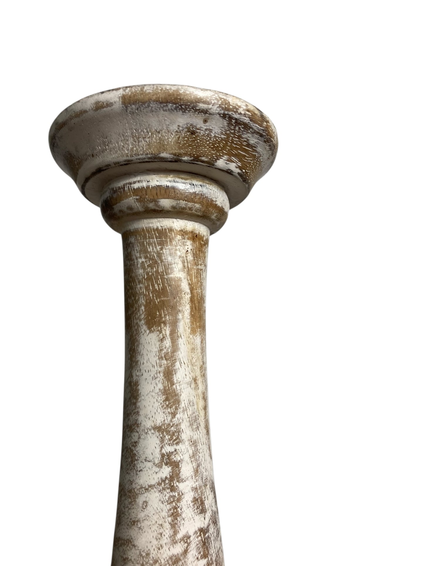 Pair of Modern Rustic Shabby Chic Candle Holders From Belgium Dry Scraped