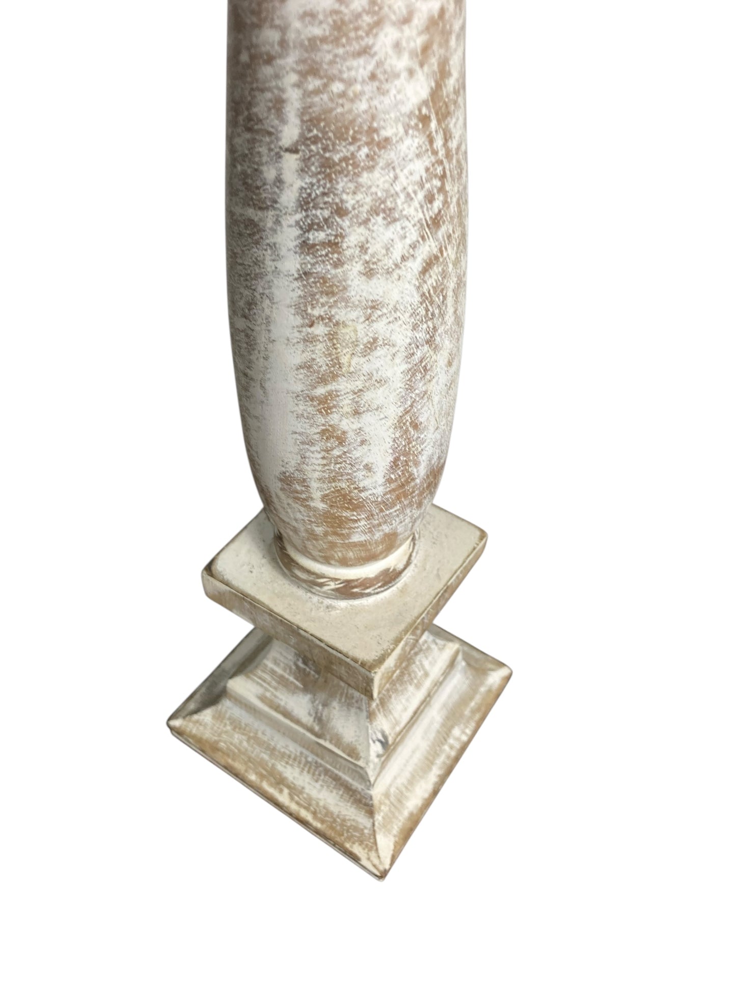 Pair of Modern Rustic Shabby Chic Candle Holders From Belgium Dry Scraped